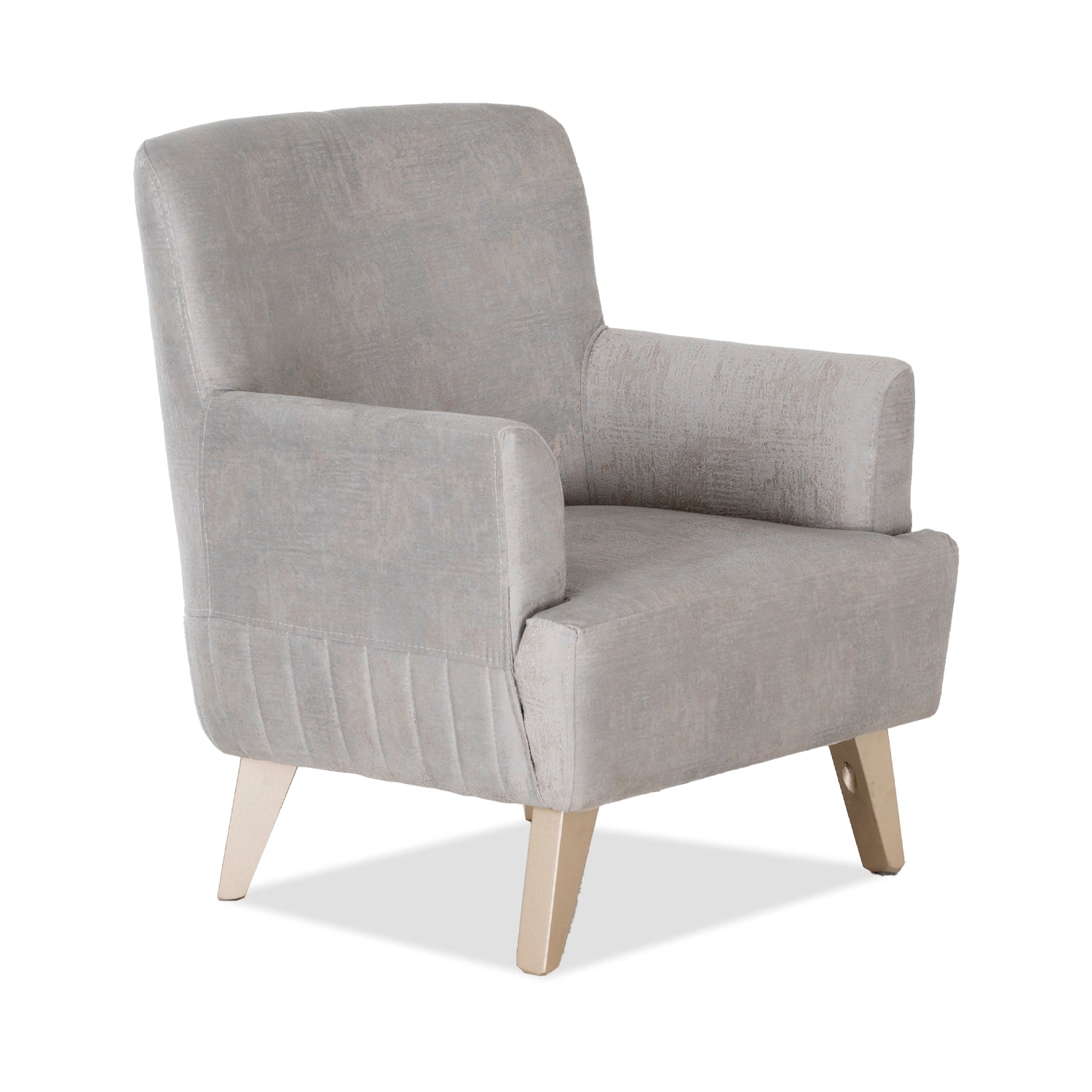 Poltrona Alissa Lino Kingston Gris, Champaña