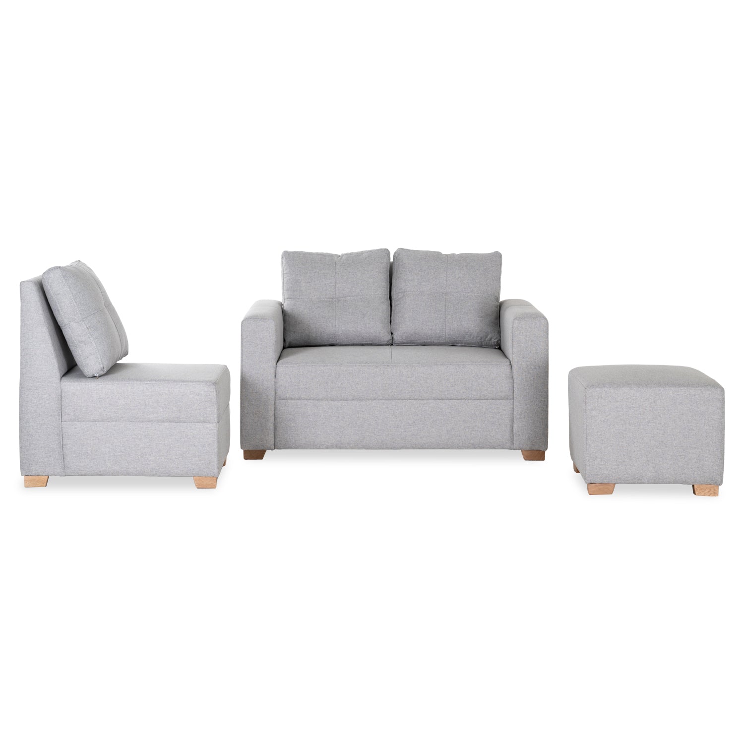 Juego de Sala Aliss Lino Icono Jasper Gris