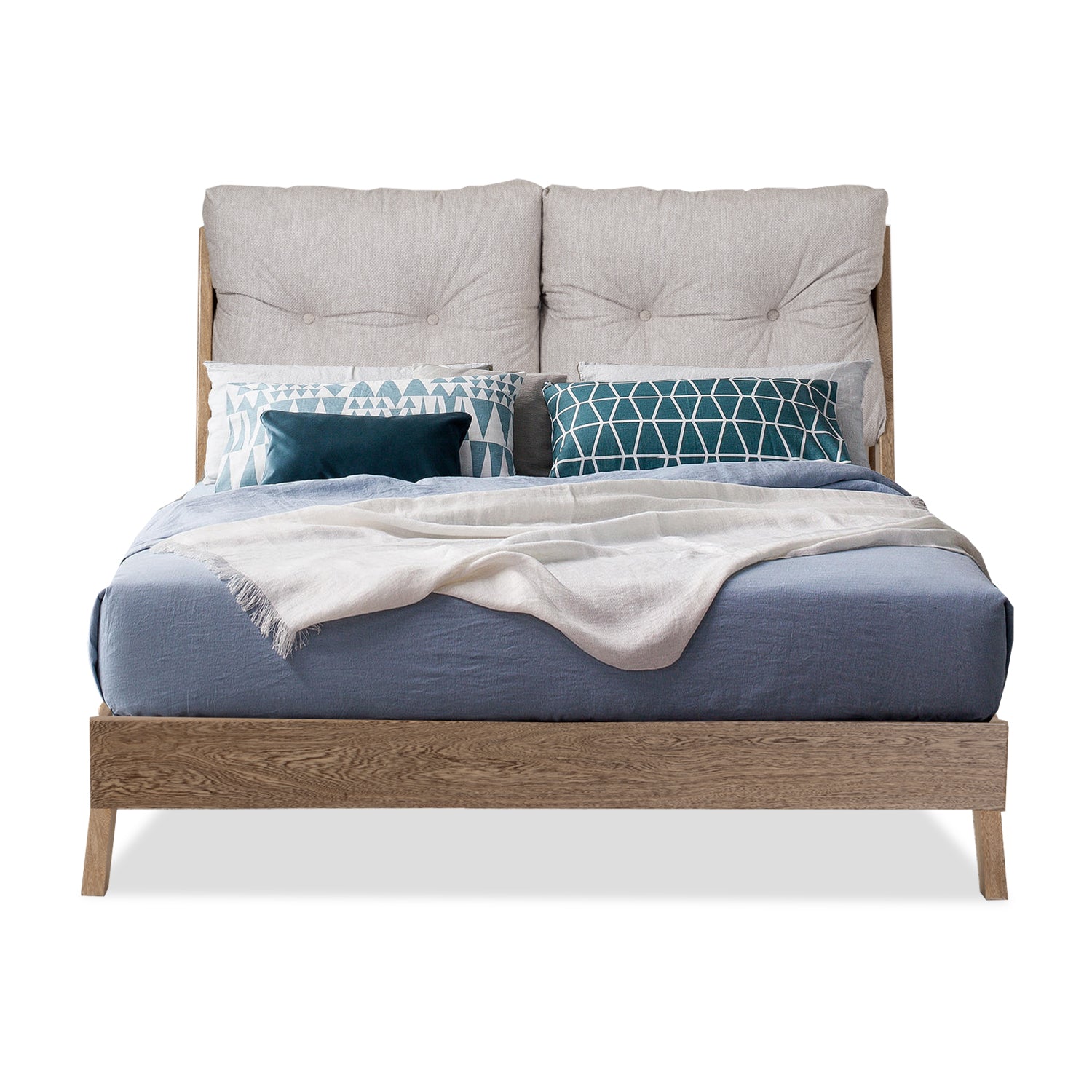 Cama Queen Alky Crudo, Natural