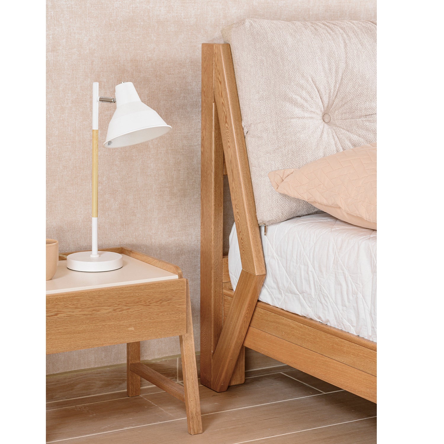 Cama Queen Alky Crudo, Natural