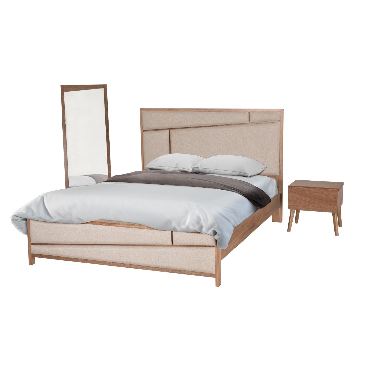 Alcoba Semi Doble Agatha Beige, Natural