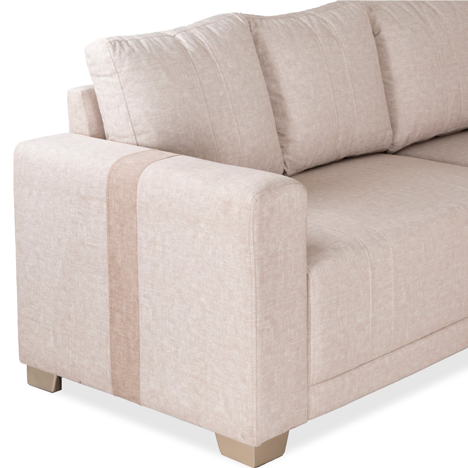 Sala en L Mark Idilio Beige, Taupe y Champaña