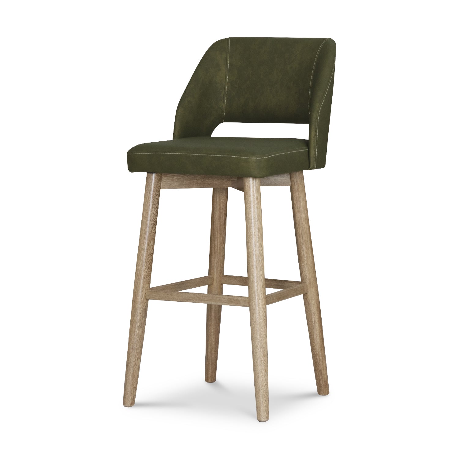 Silla para Barra Camille Eurolino Hyggen Verde, Natural