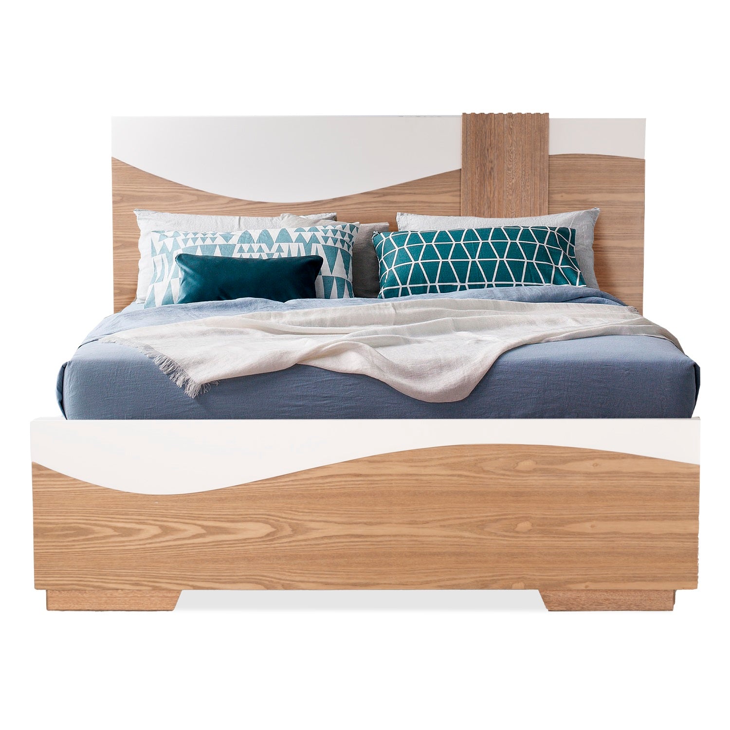 Cama Queen Keneth Natural, Off White