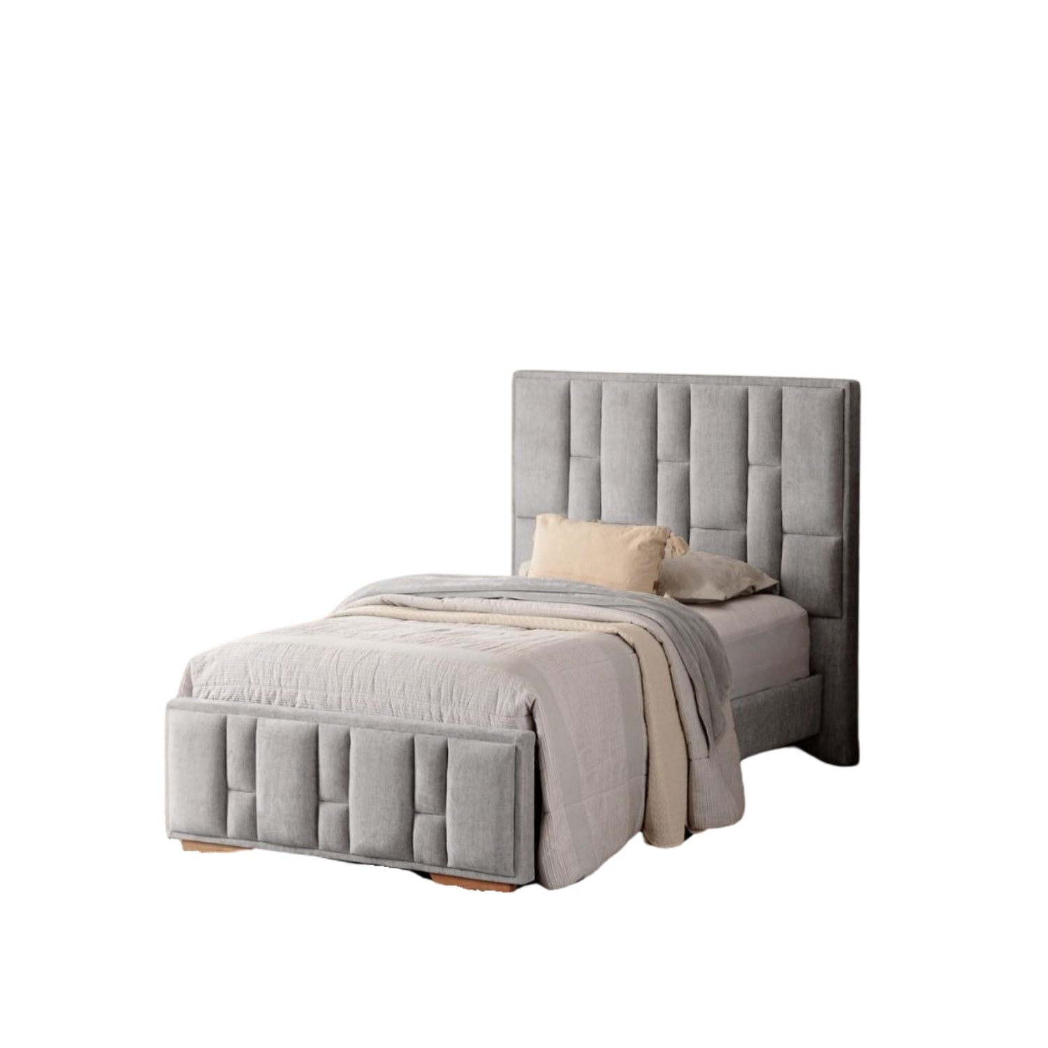 Cama 1.00 Thymon Gris, Champaña