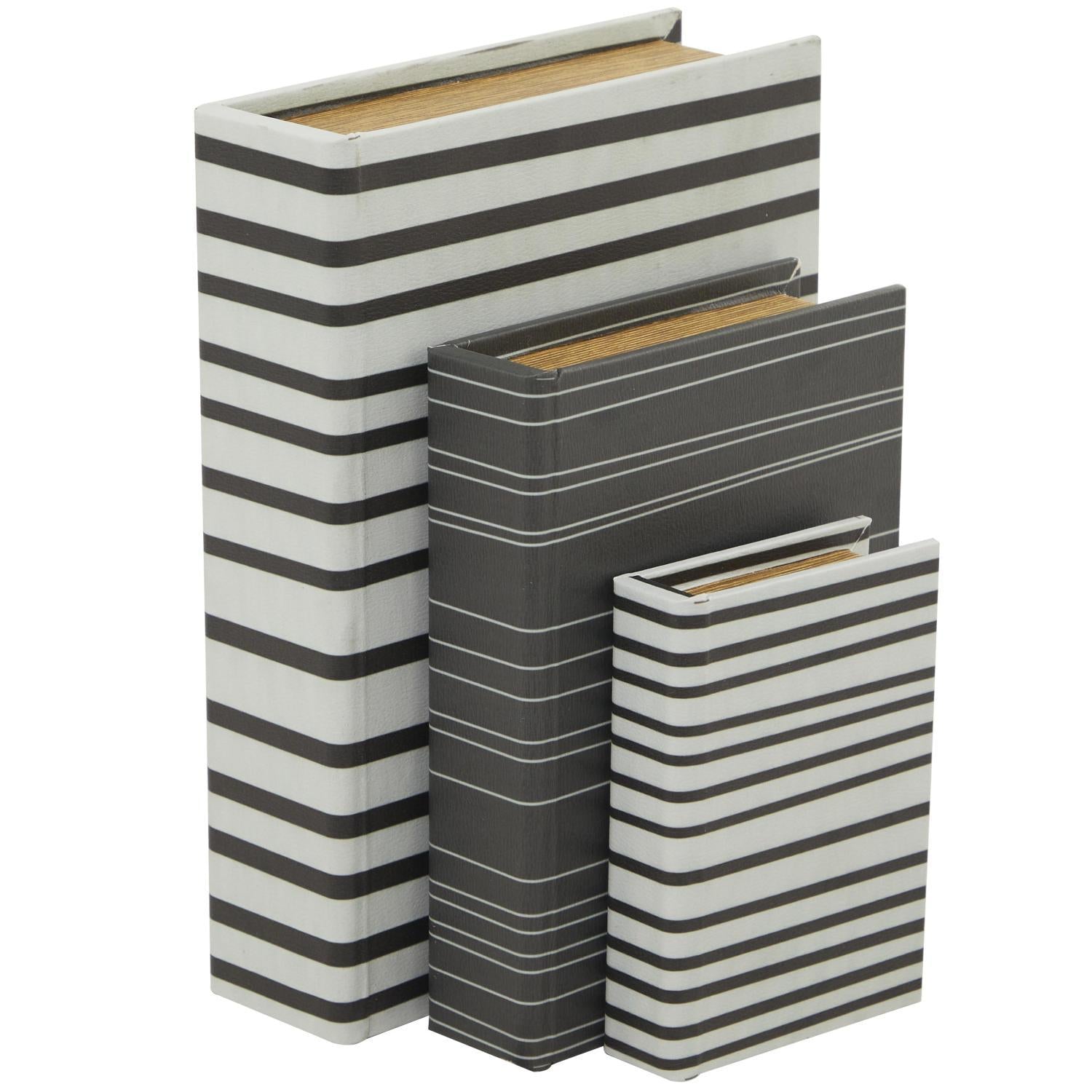 Cajas 7X30X22  Blanco Libros Rayas Setx3