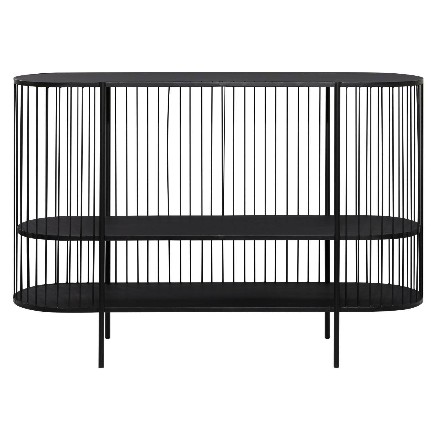 Consola Fler 128X93X37 Negro Metálica