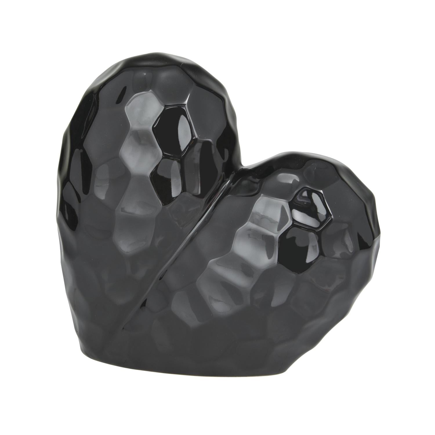 Figura 21X21X10 Negro Corazon
