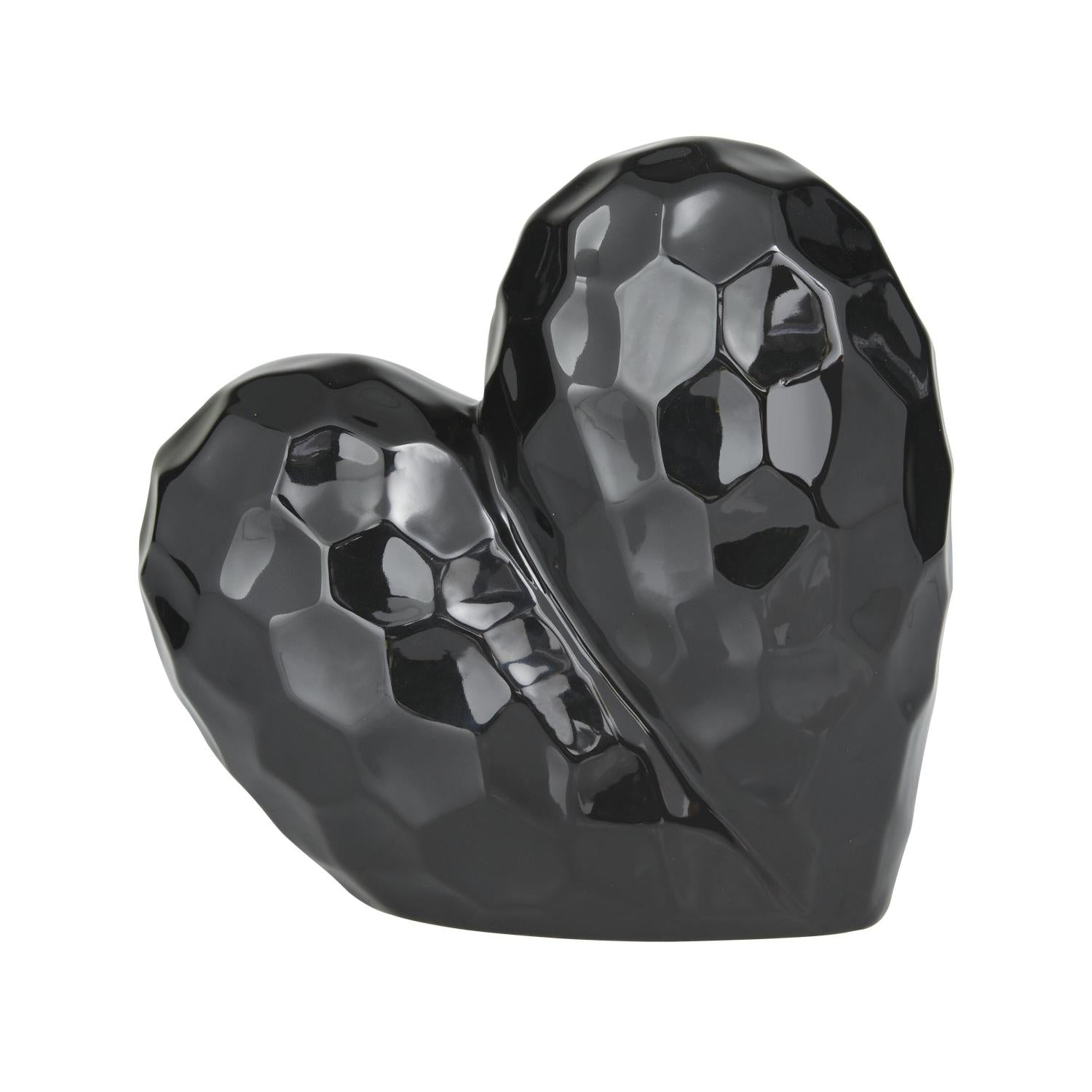 Figura 21X21X10 Negro Corazon