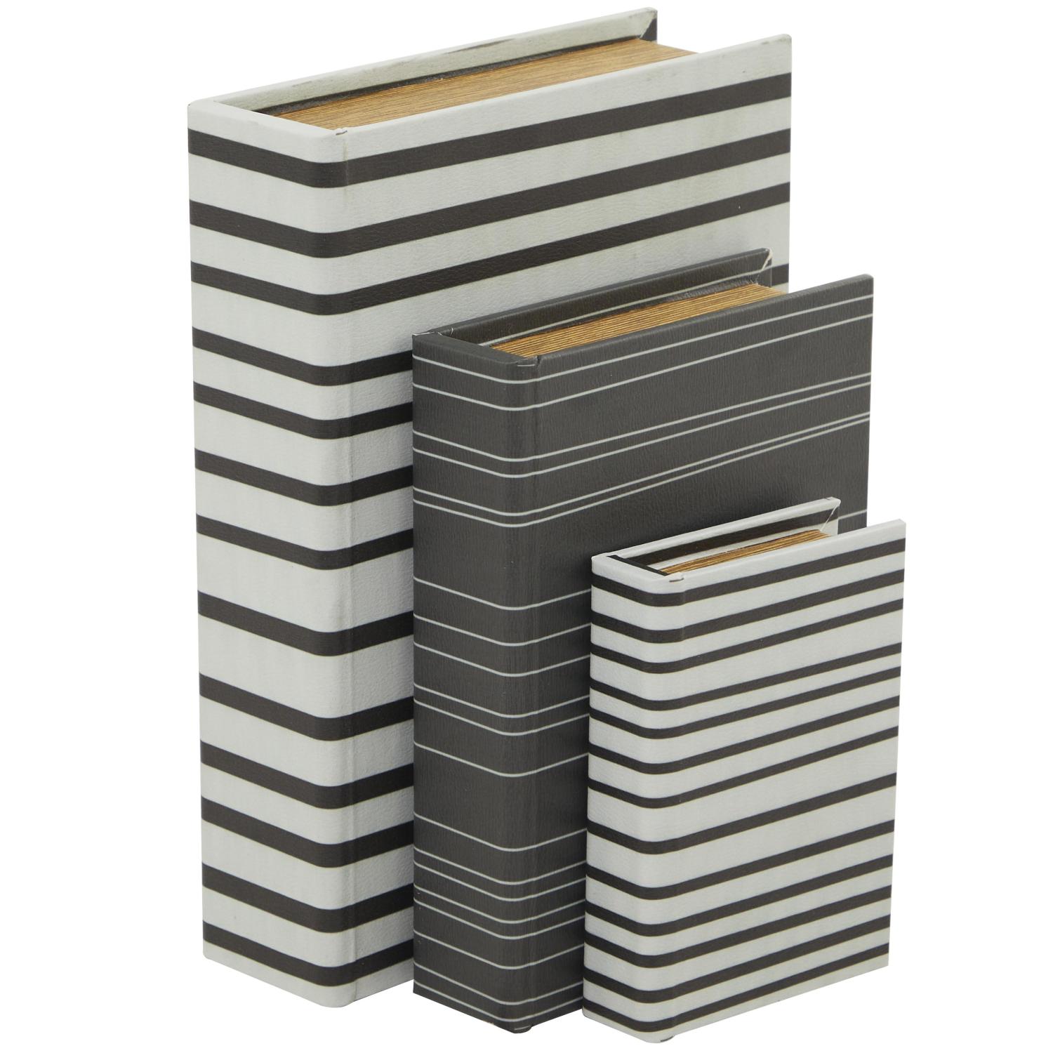 Cajas 7X30X22  Blanco Libros Rayas Setx3