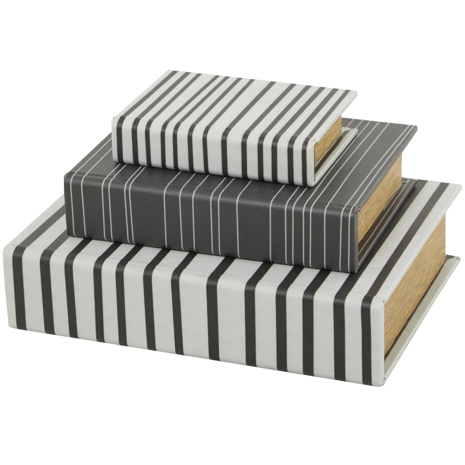 Cajas 7X30X22  Blanco Libros Rayas Setx3