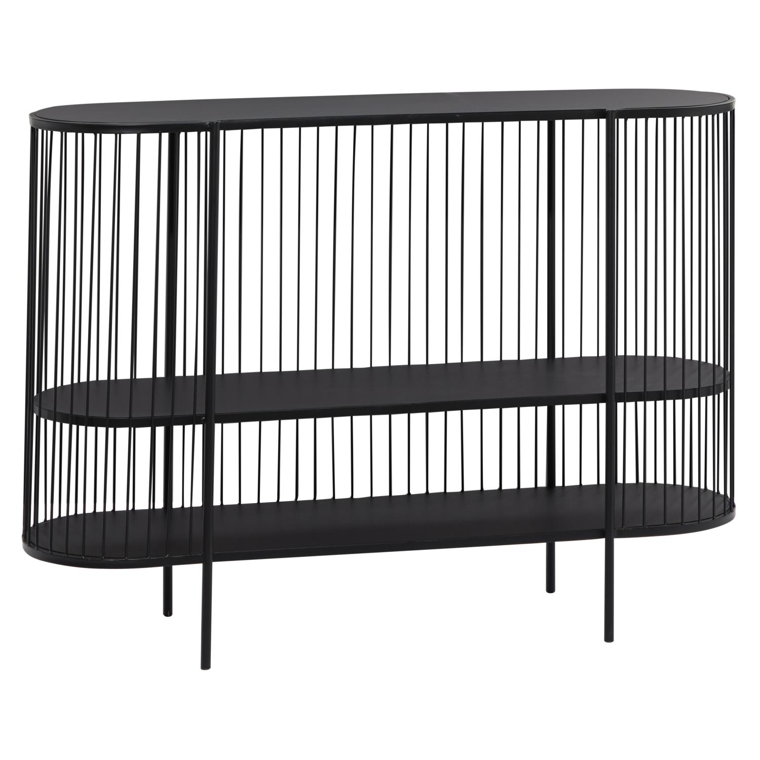 Consola Fler 128X93X37 Negro Metálica