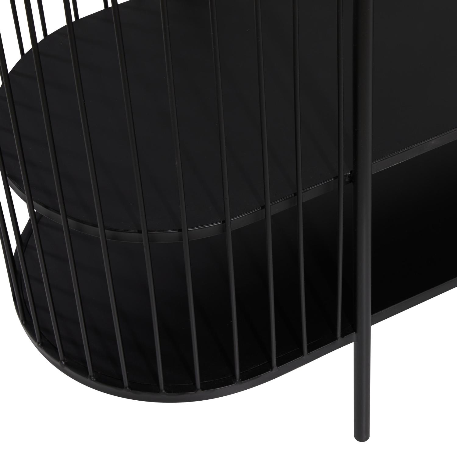 Consola Fler 128X93X37 Negro Metálica