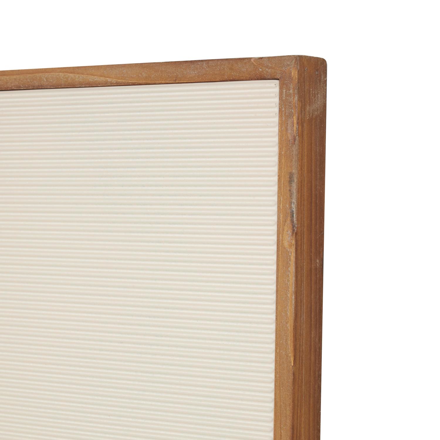 Cuadro Decorativo 76X60X3 Beige Geometria Relieve
