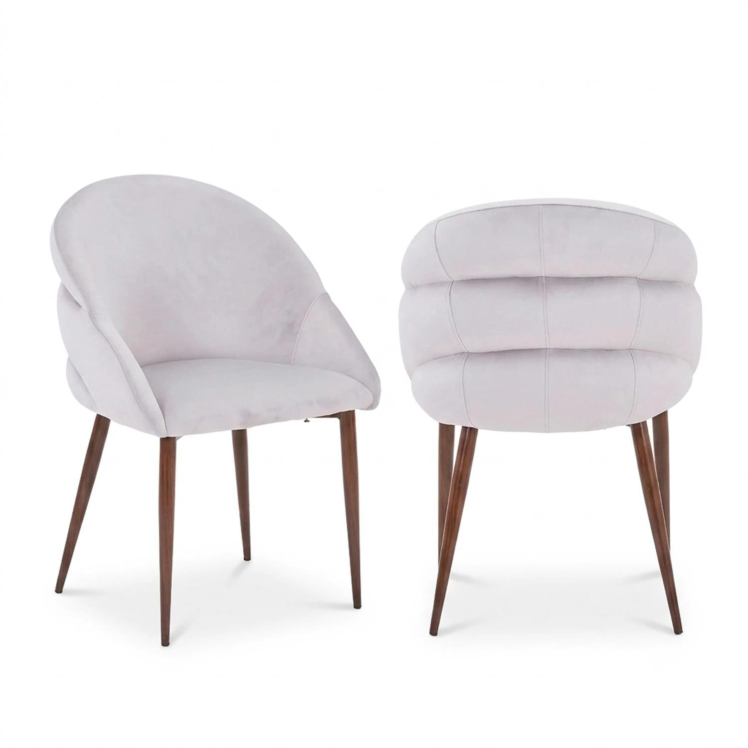 2 Sillas de Comedor Toscana Suede Gris