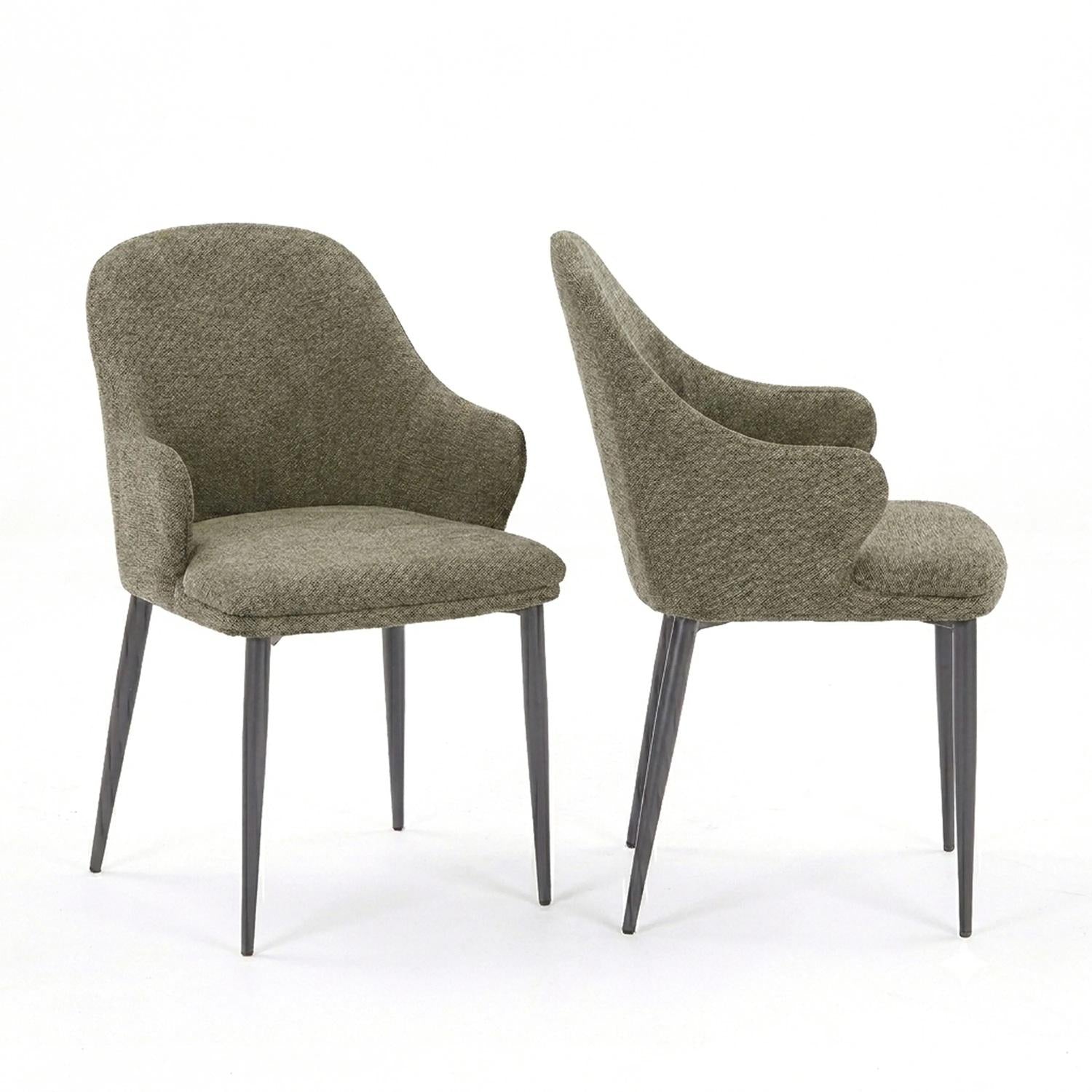 2 Sillas de Comedor Thanos Lino Verde