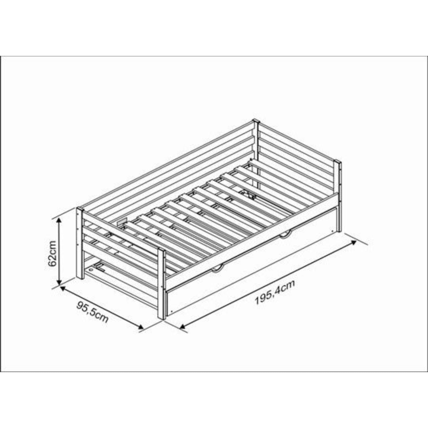 Cama Nido 0.90 Andy Gris
