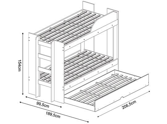 Camarote Nabia 0.90 Natural