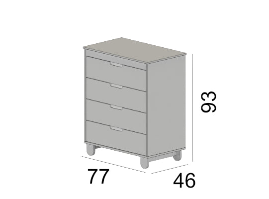Cómoda Mirage Off White, Natural