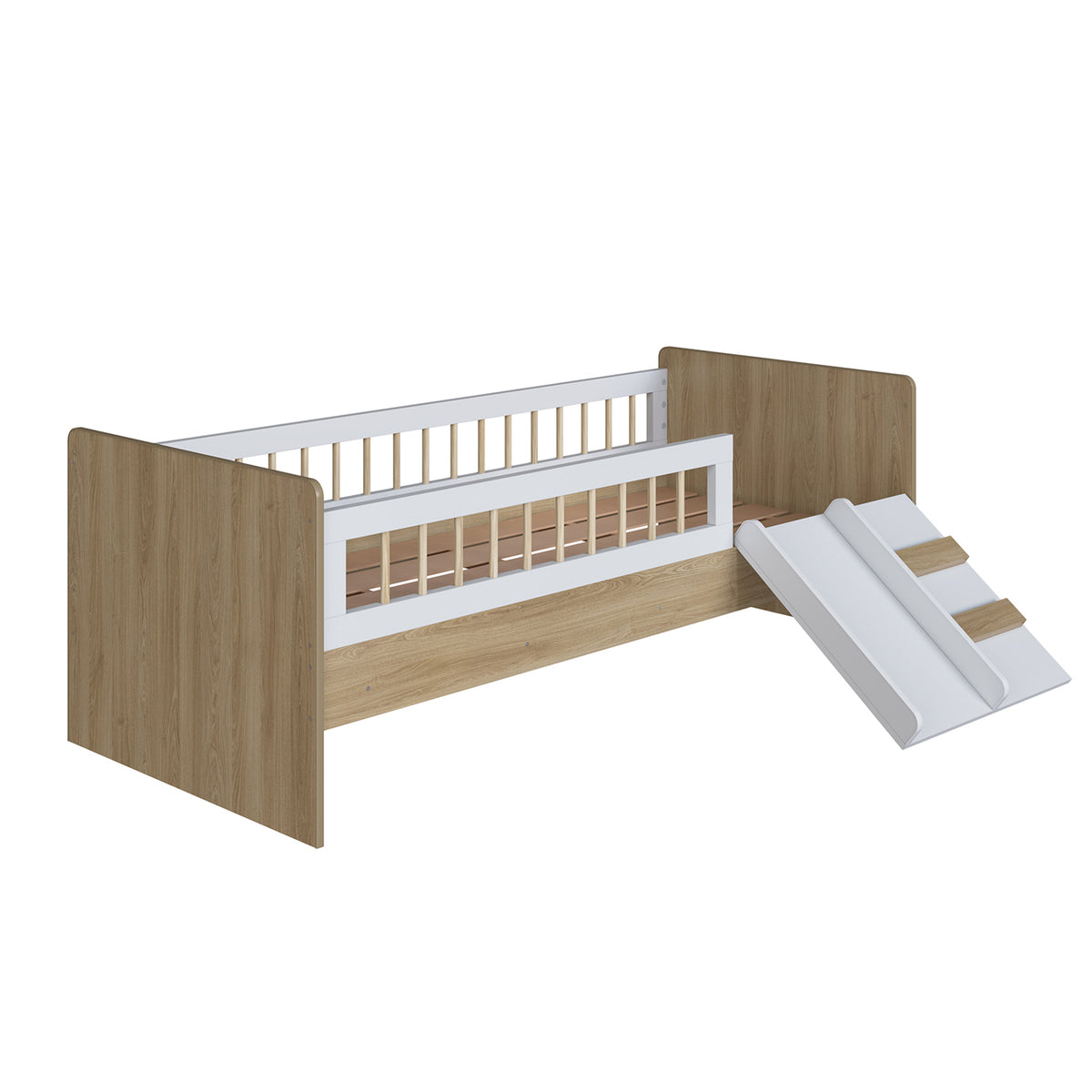 Cama Infantil 0.90 Alexa Natural, Blanco B