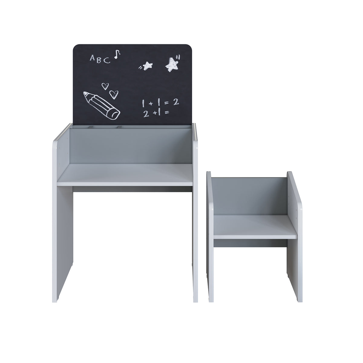 Escritorio Abby + Silla Blanco, Azul