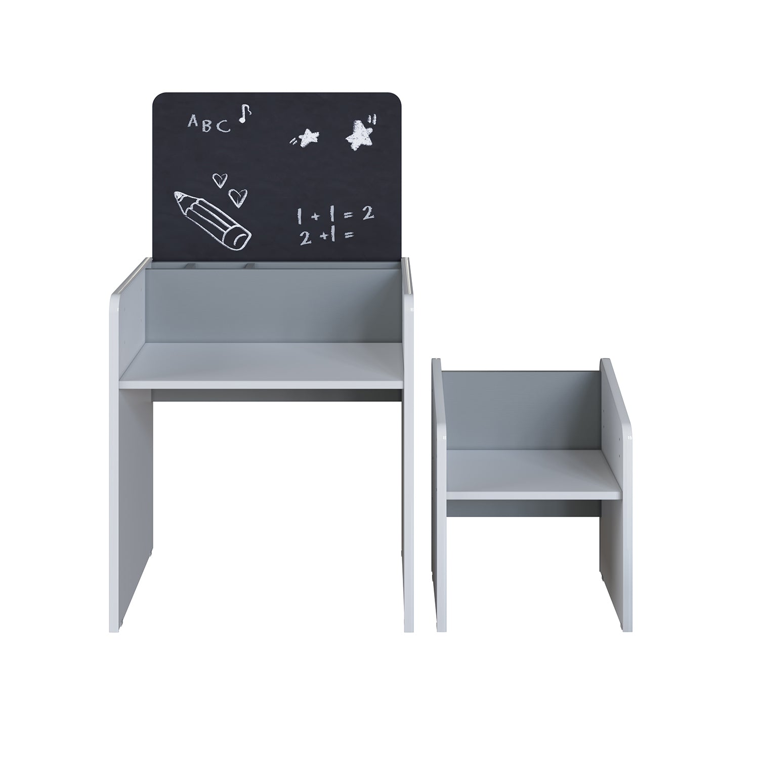 Escritorio Abby + Silla Blanco, Azul