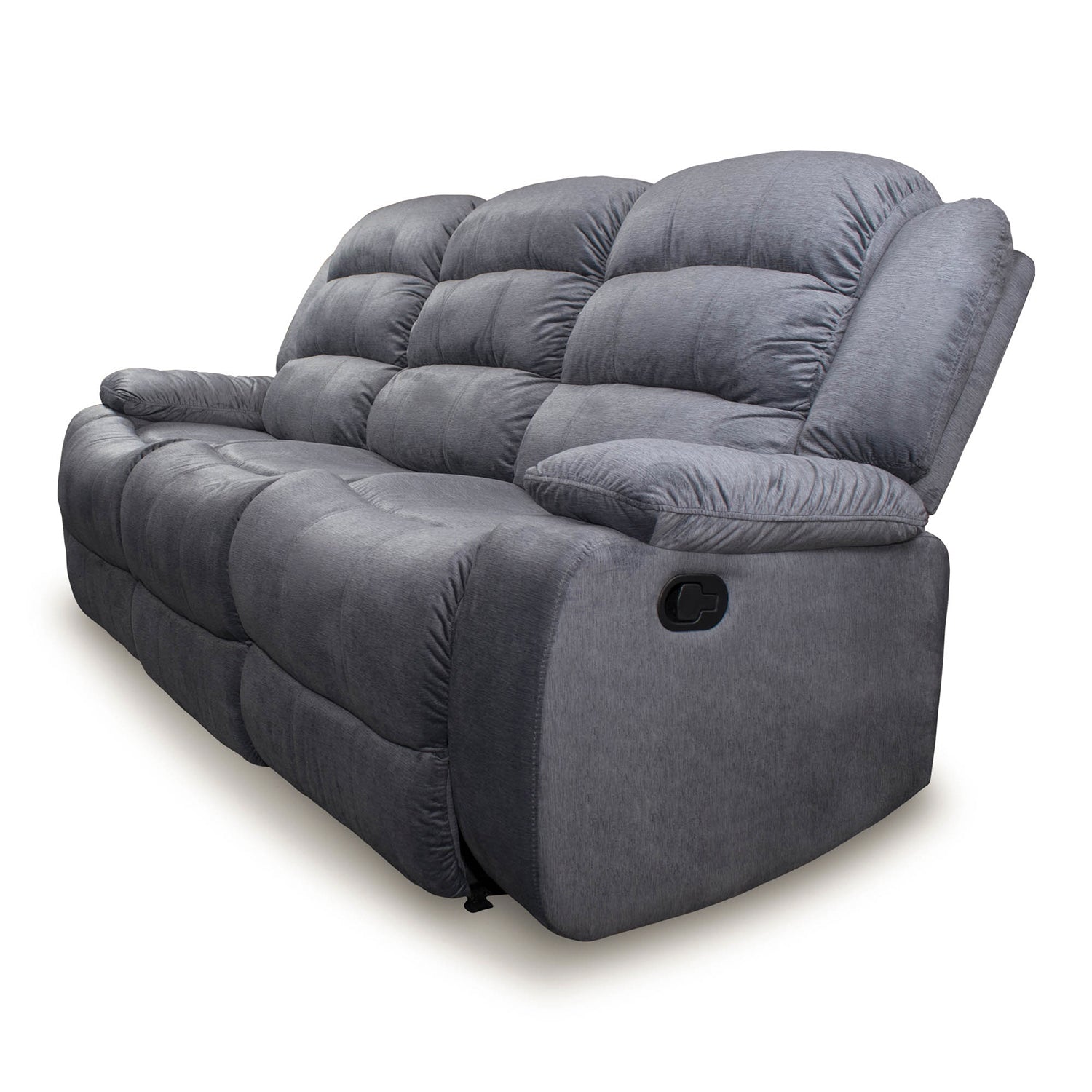 Sófa Reclinable 3 Puestos Nico Velvet Gris