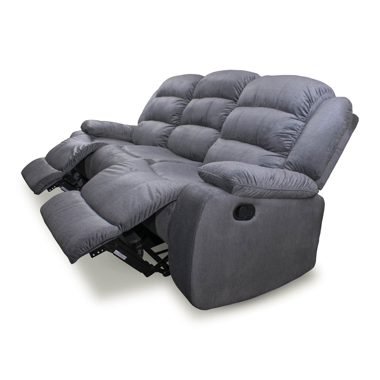 Sófa Reclinable 3 Puestos Nico Velvet Gris
