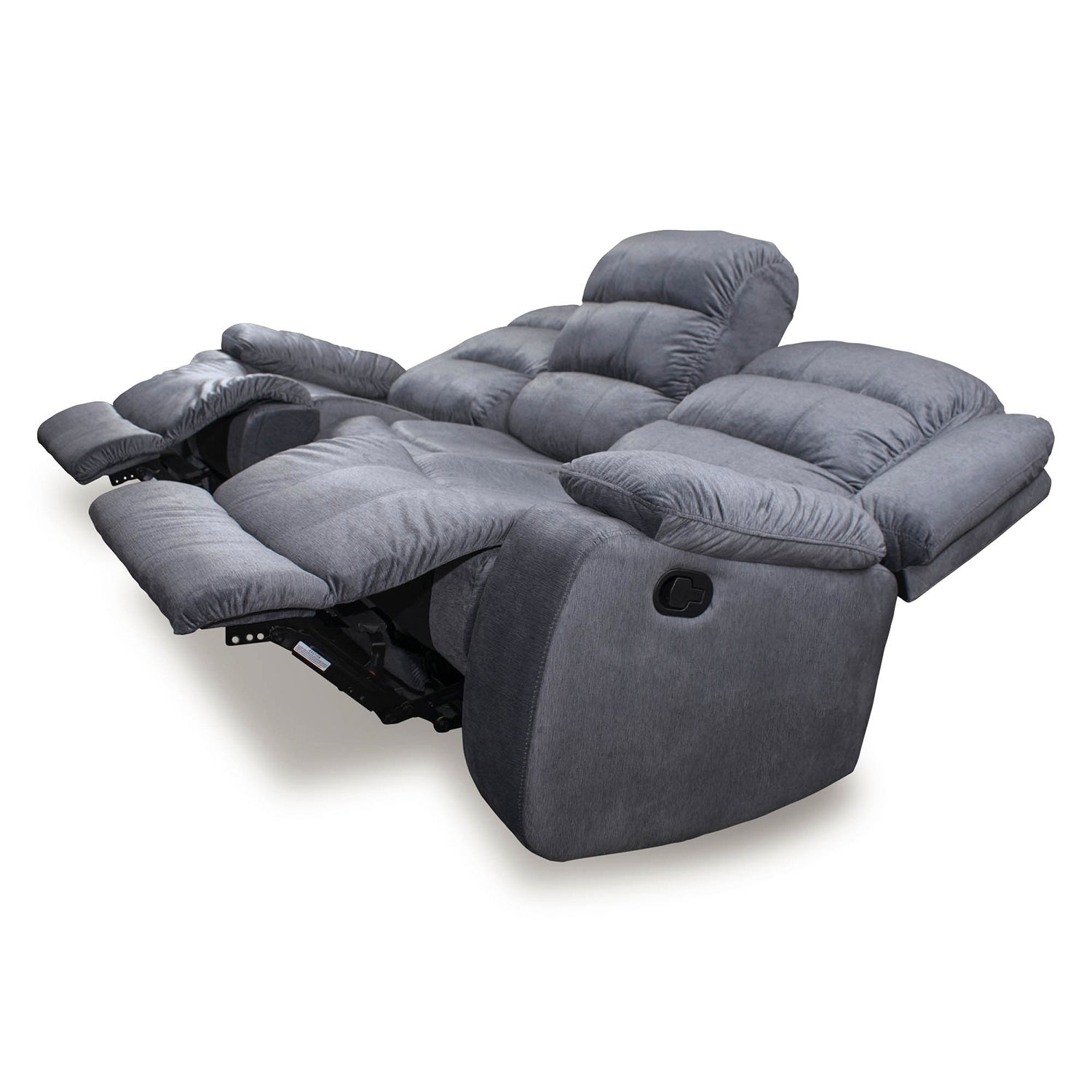 Sófa Reclinable 3 Puestos Nico Velvet Gris