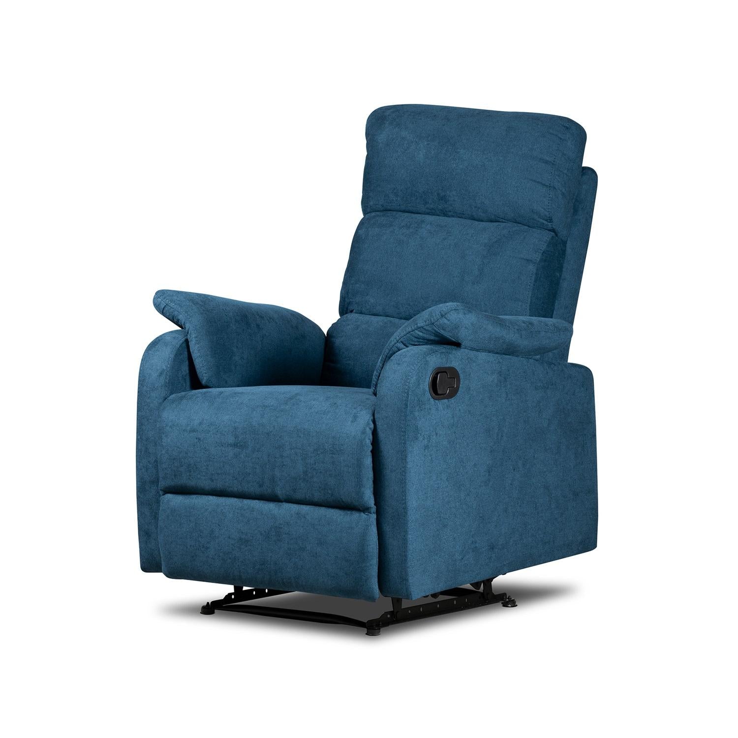Sillón Reclinable Sensación Microfibra Kazan Azul