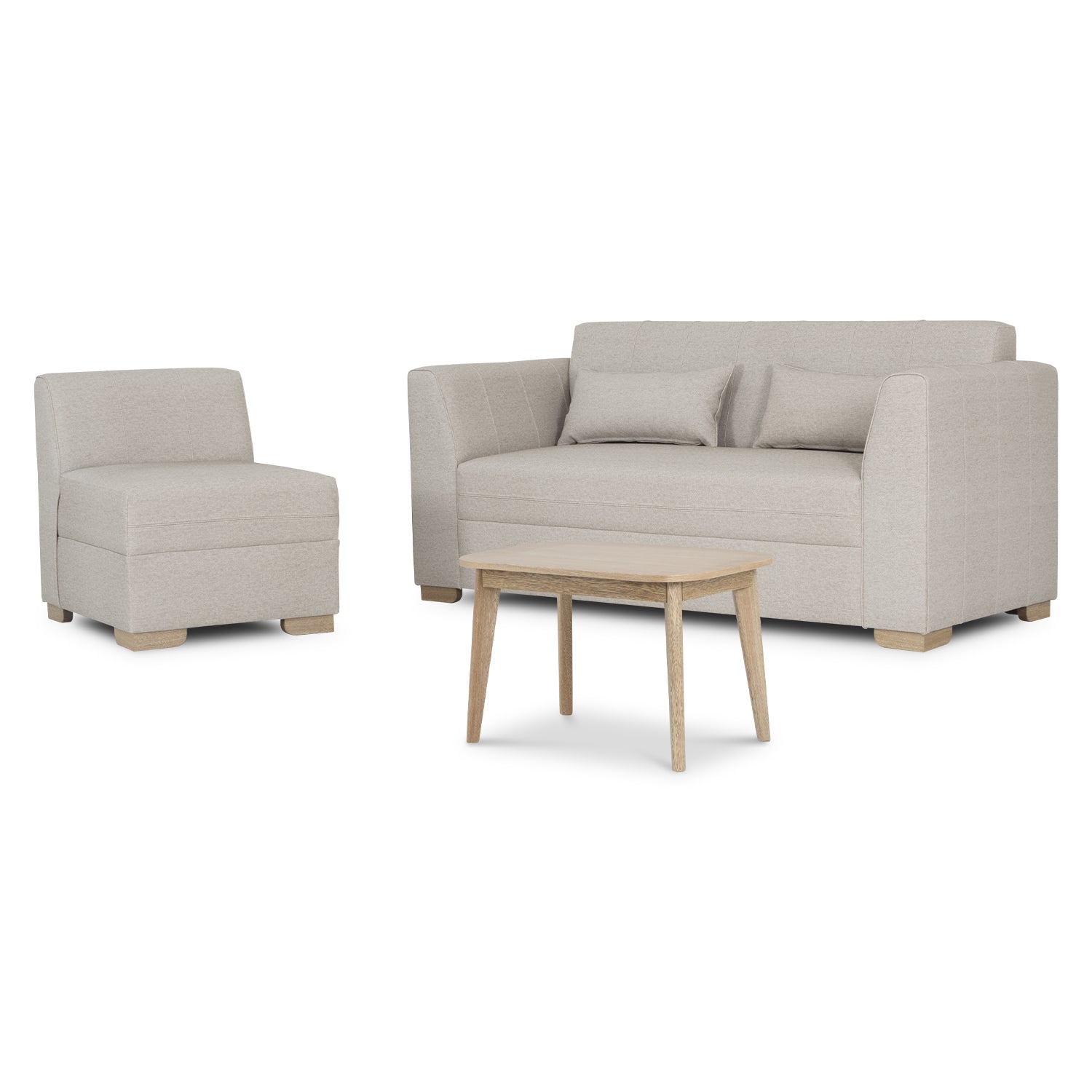 Juego de Sala Dalton Eurolino Vitore Trigo, Natural