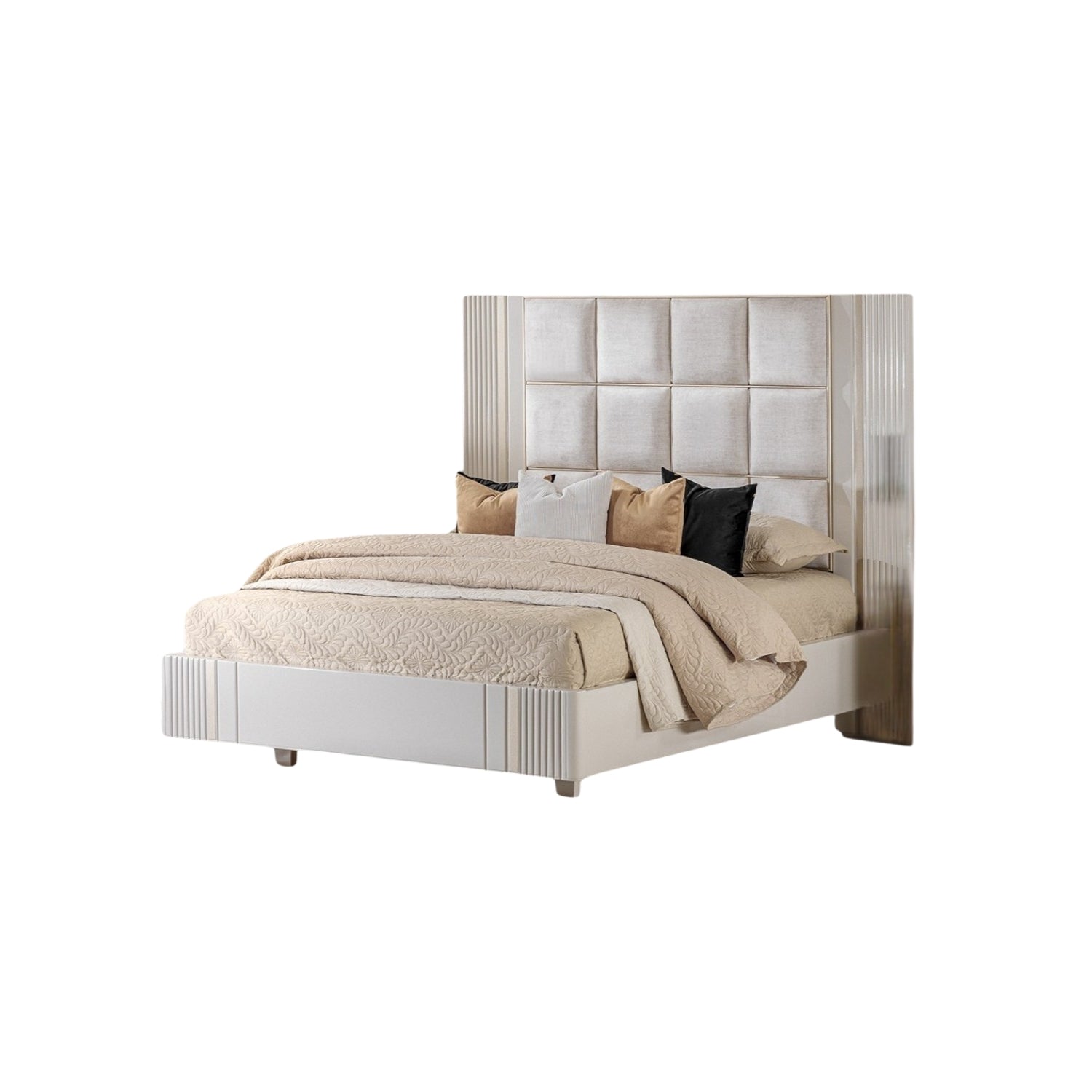 Cama King Monarca Greige, Champaña