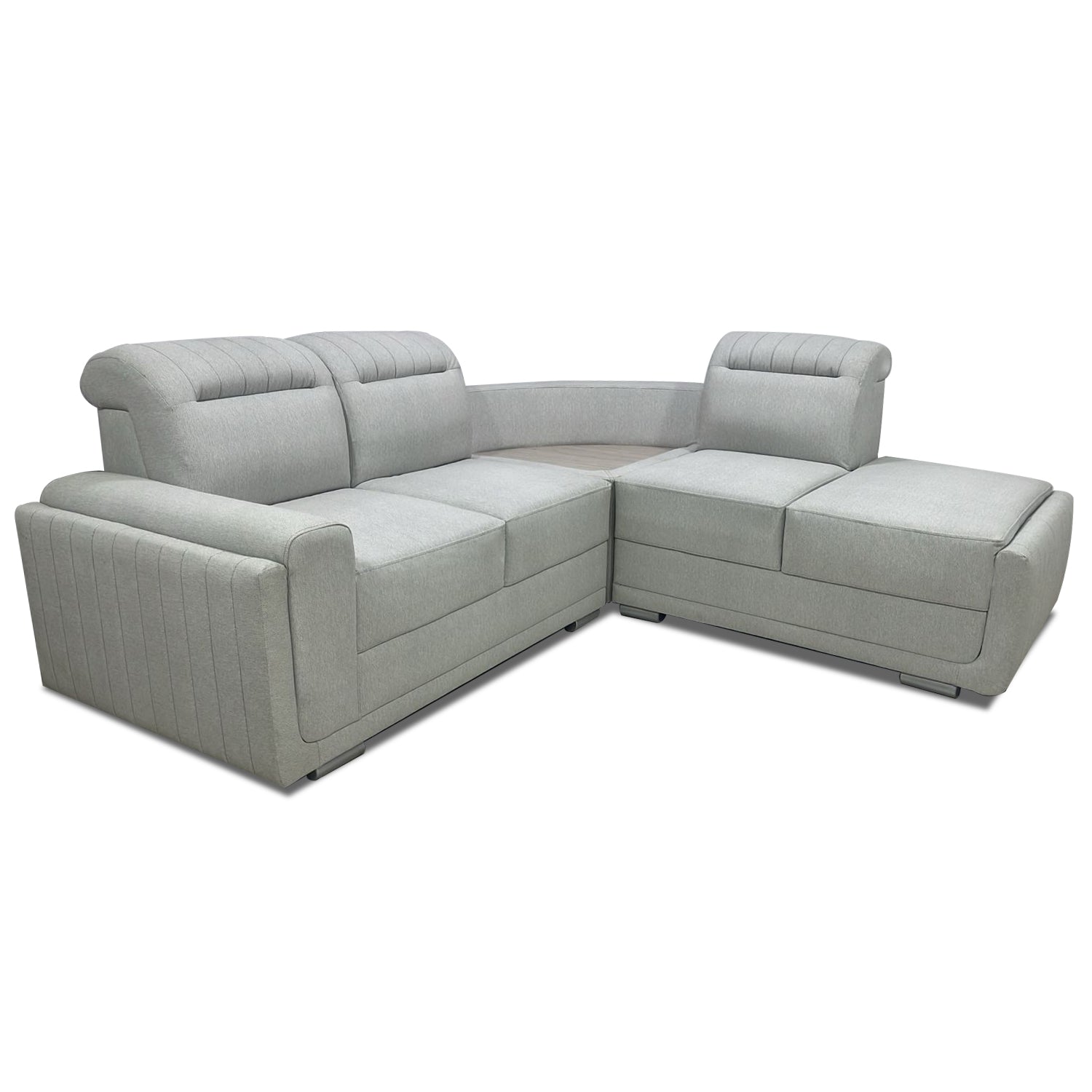 Sofá en L Nizza Eurolino Gaira Plata