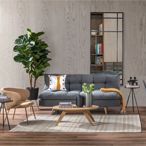 Sofá Cama Nix Microfibra Gris, Natural