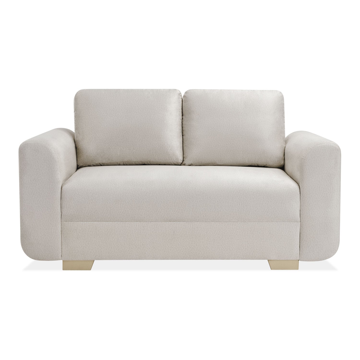Sofá 2 Puestos Milu Velvet Suprema Sand, Champaña