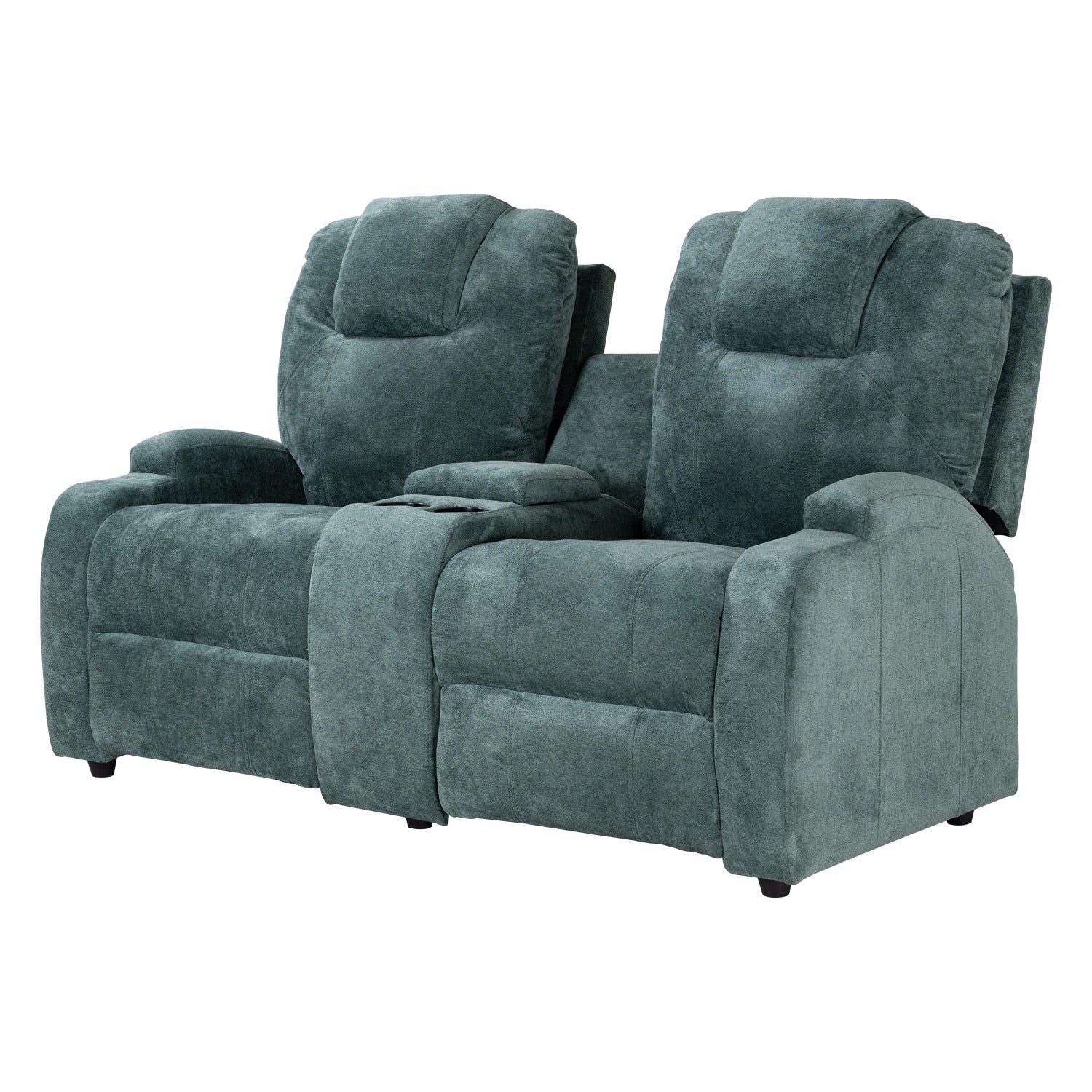 Sofá Reclinable 2 Puestos Matti Microfibra Verde