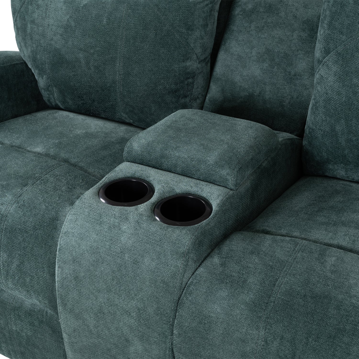 Sofá Reclinable 2 Puestos Matti Microfibra Verde