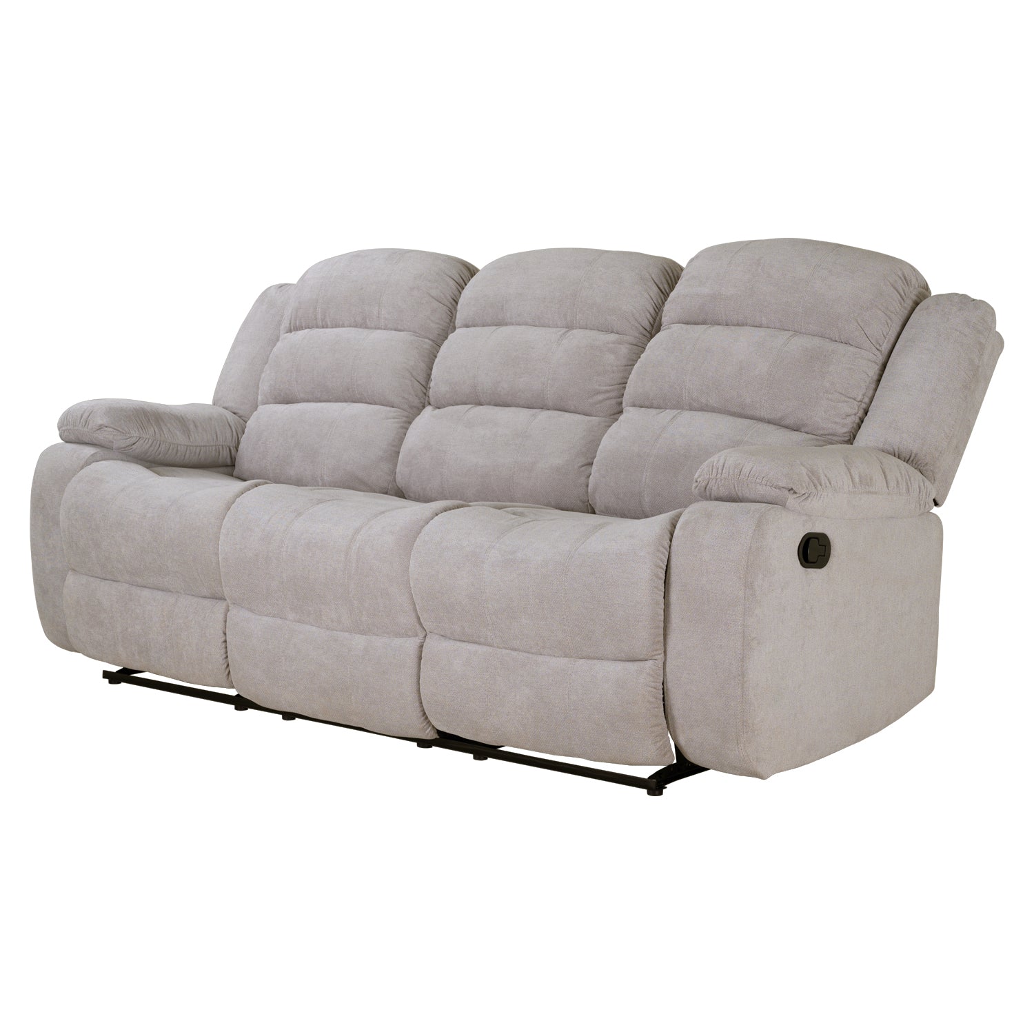 Sofá Reclinable 3 Puestos Nico Microfibra Beige