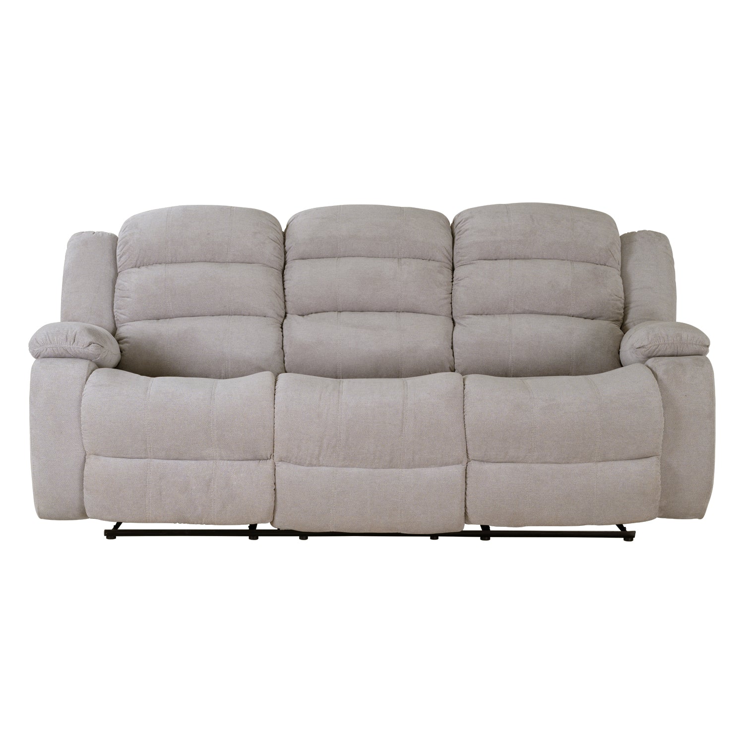 Sofá Reclinable 3 Puestos Nico Microfibra Beige