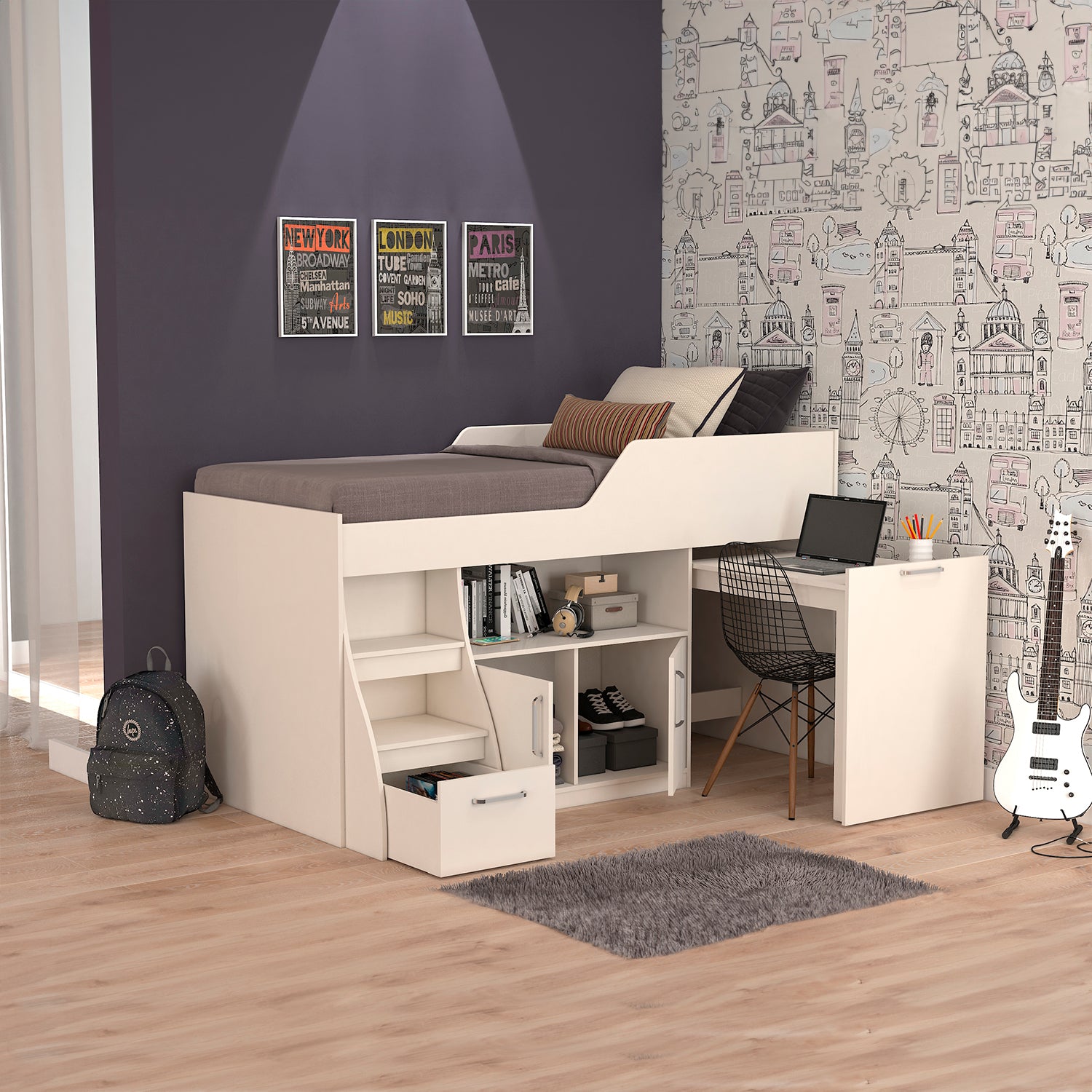 Cama 1.00 Yara Off White*