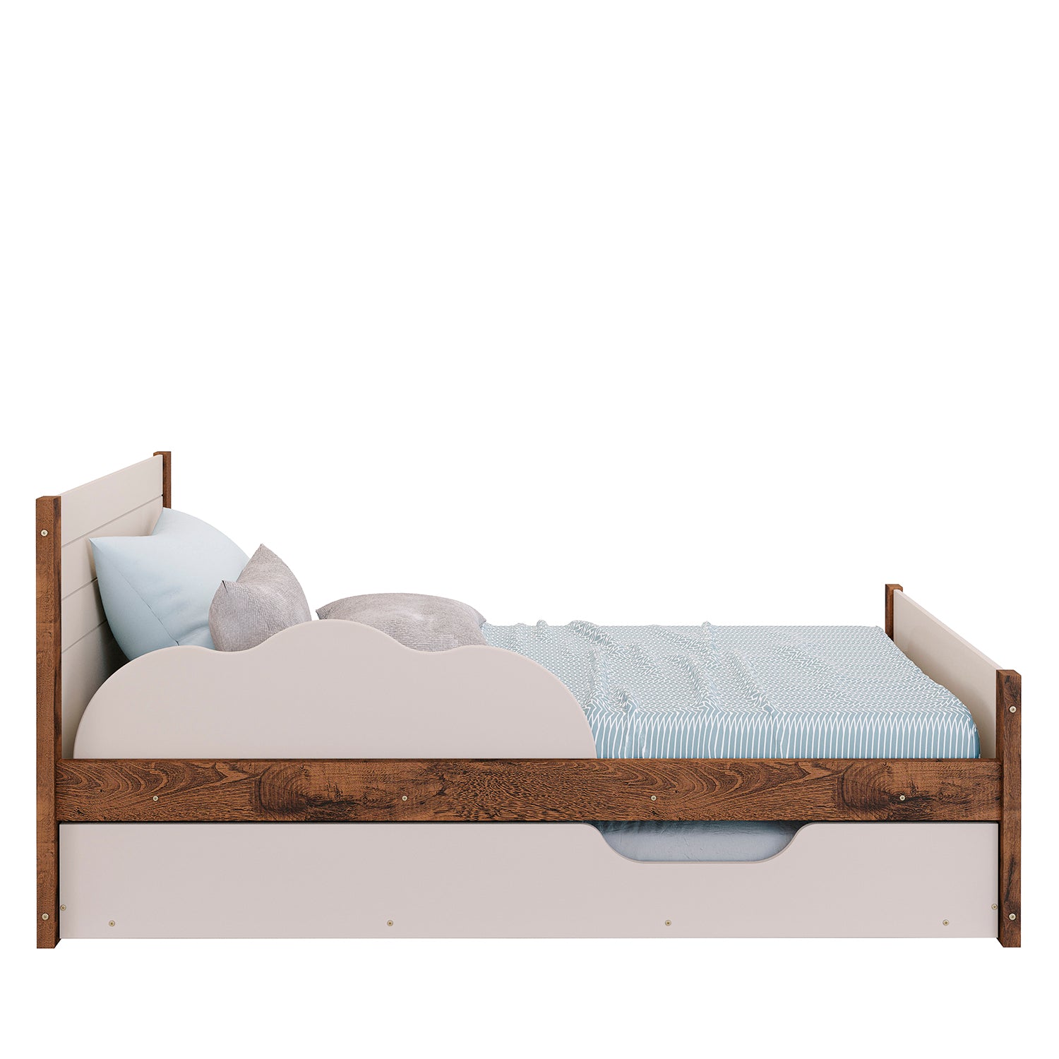 Cama Nido 1.00 Gerry Off White, Natural Oscuro*