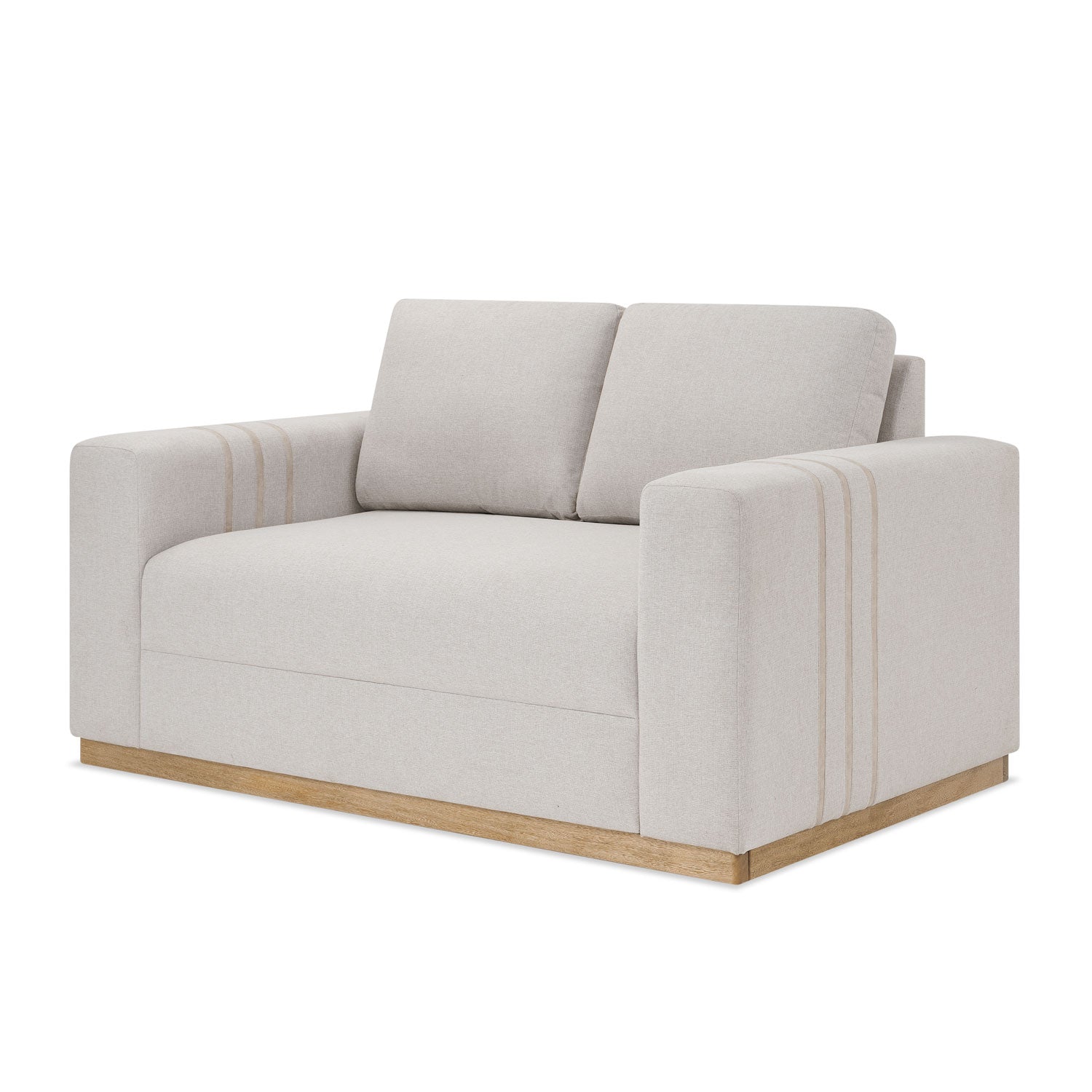 Sofa 2 Puestos Montana Lino Taupe, Natural
