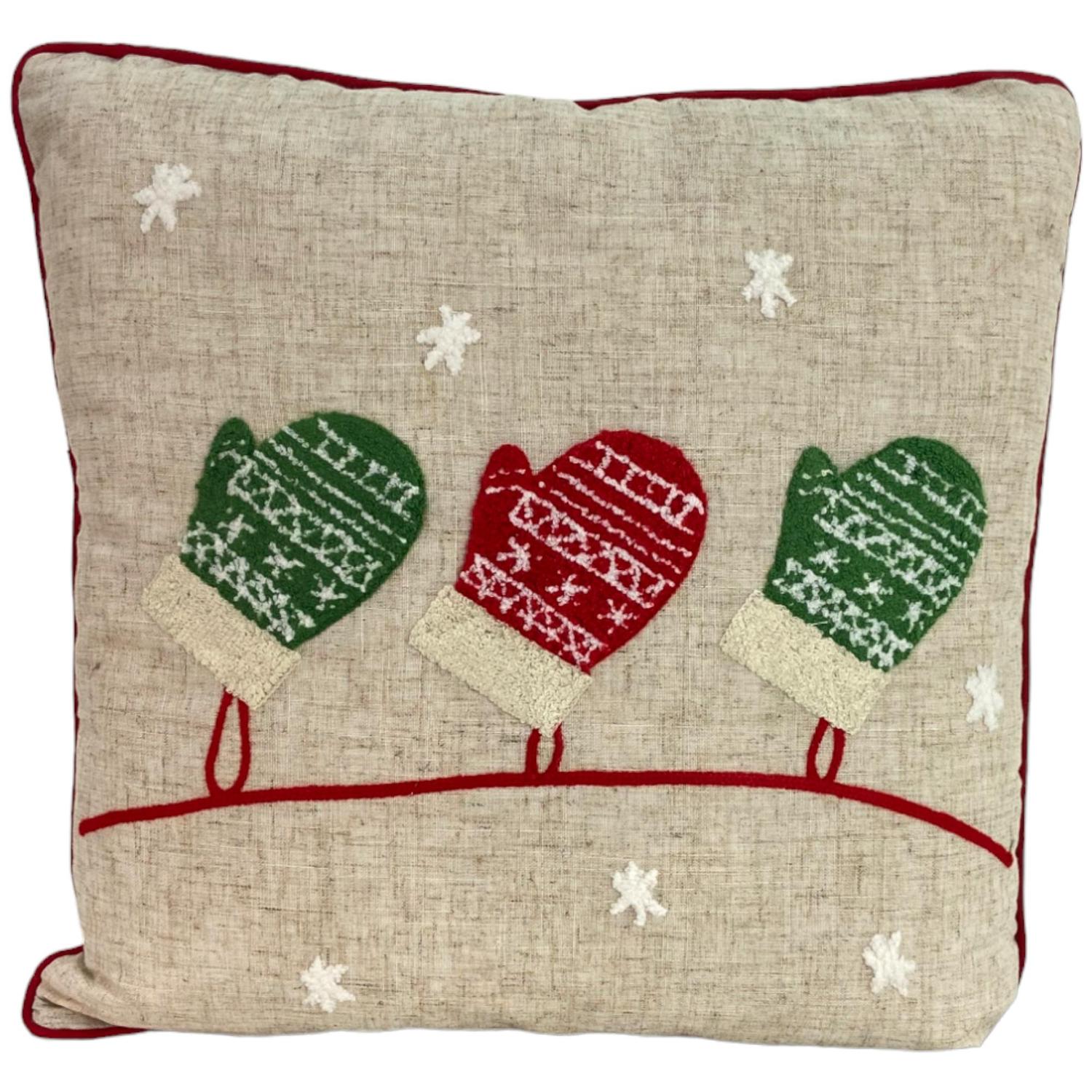Cojin 45X45Cm Rojo Verde Navidad  F241