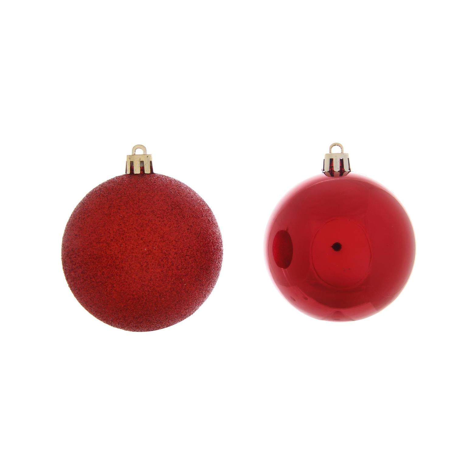 Colgante 10X10Cm Esfera Rojo Navidad   F241