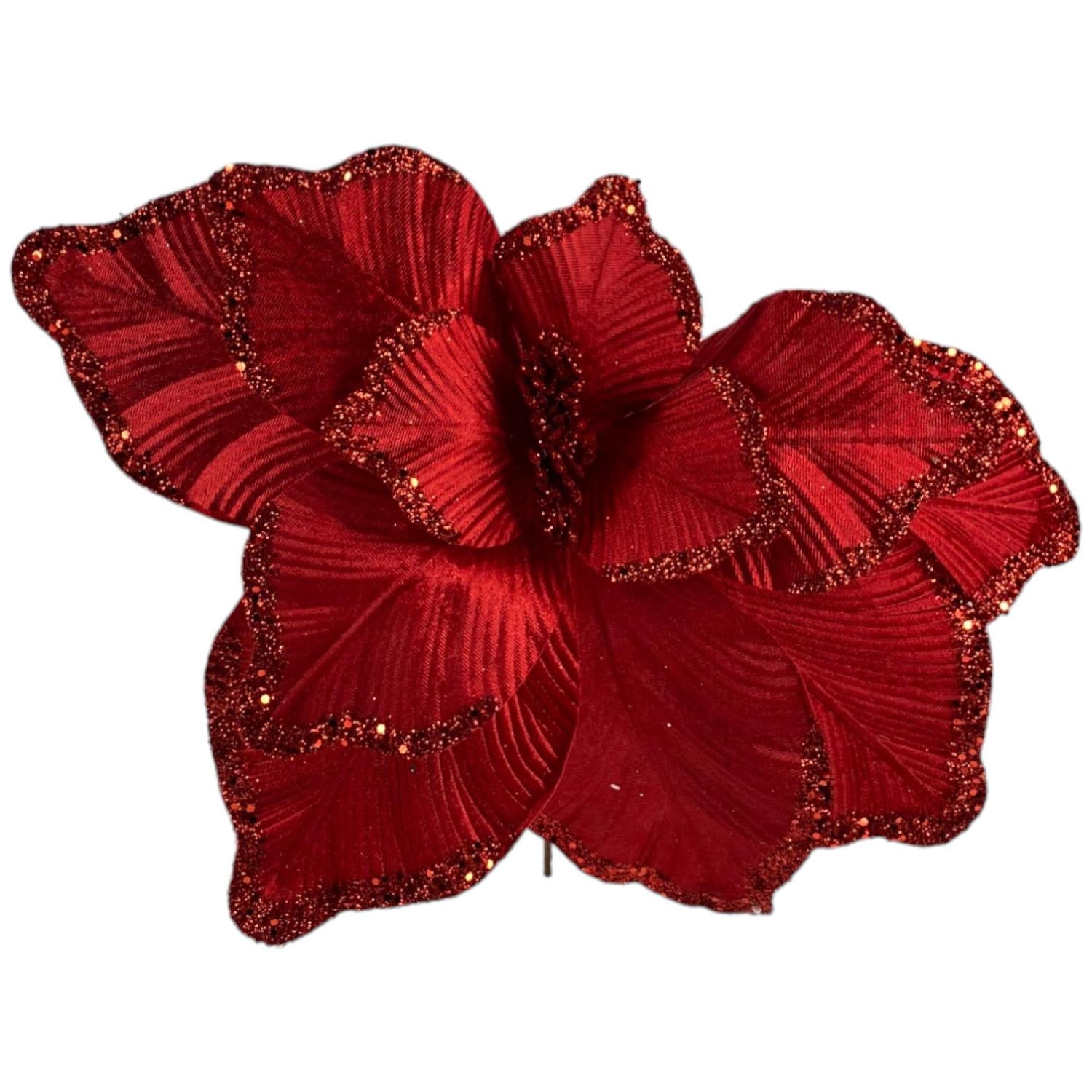 Rama 44X30Cm Flor Navidad Rojo   F241