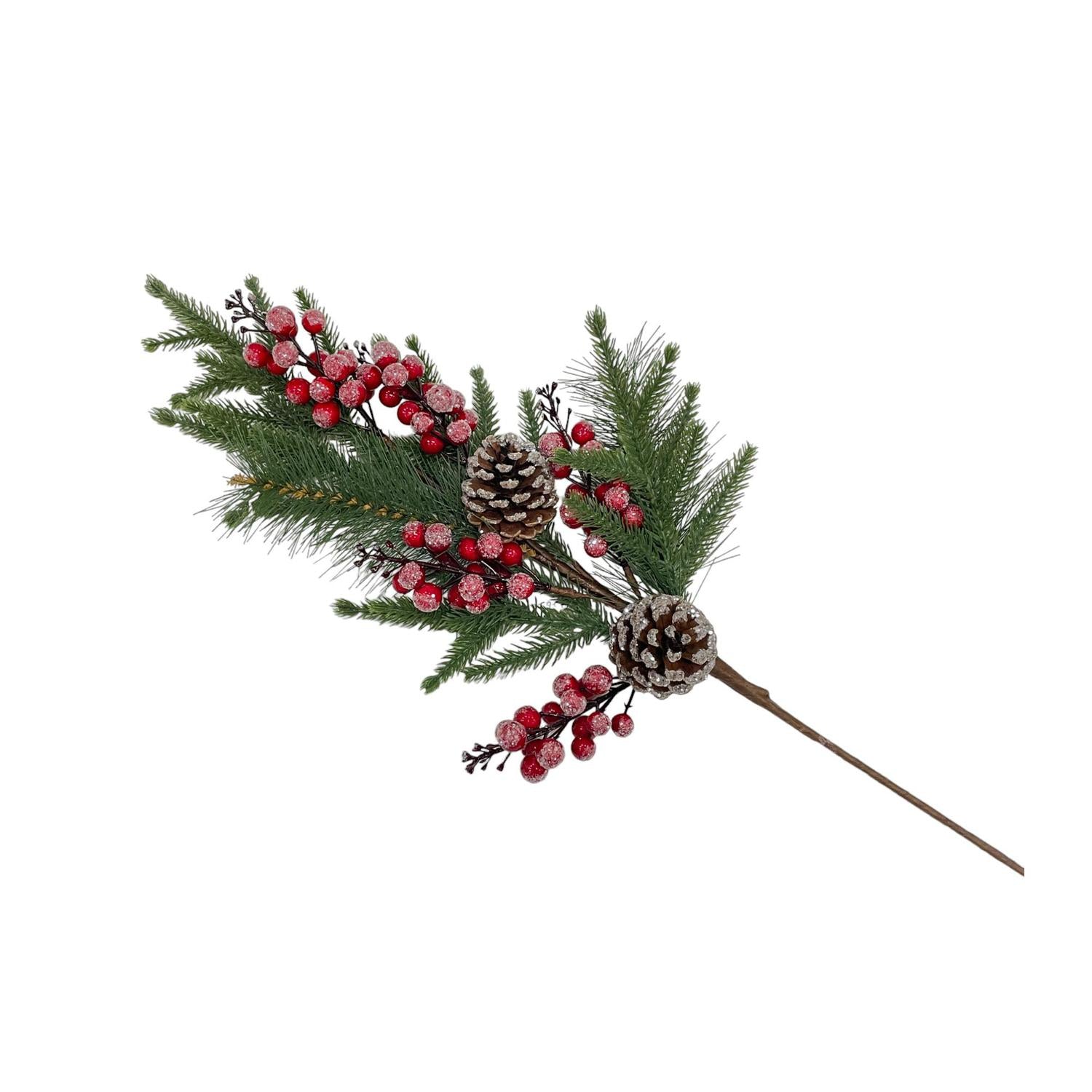 Rama 60Cm Pick Navidad Verde   F241
