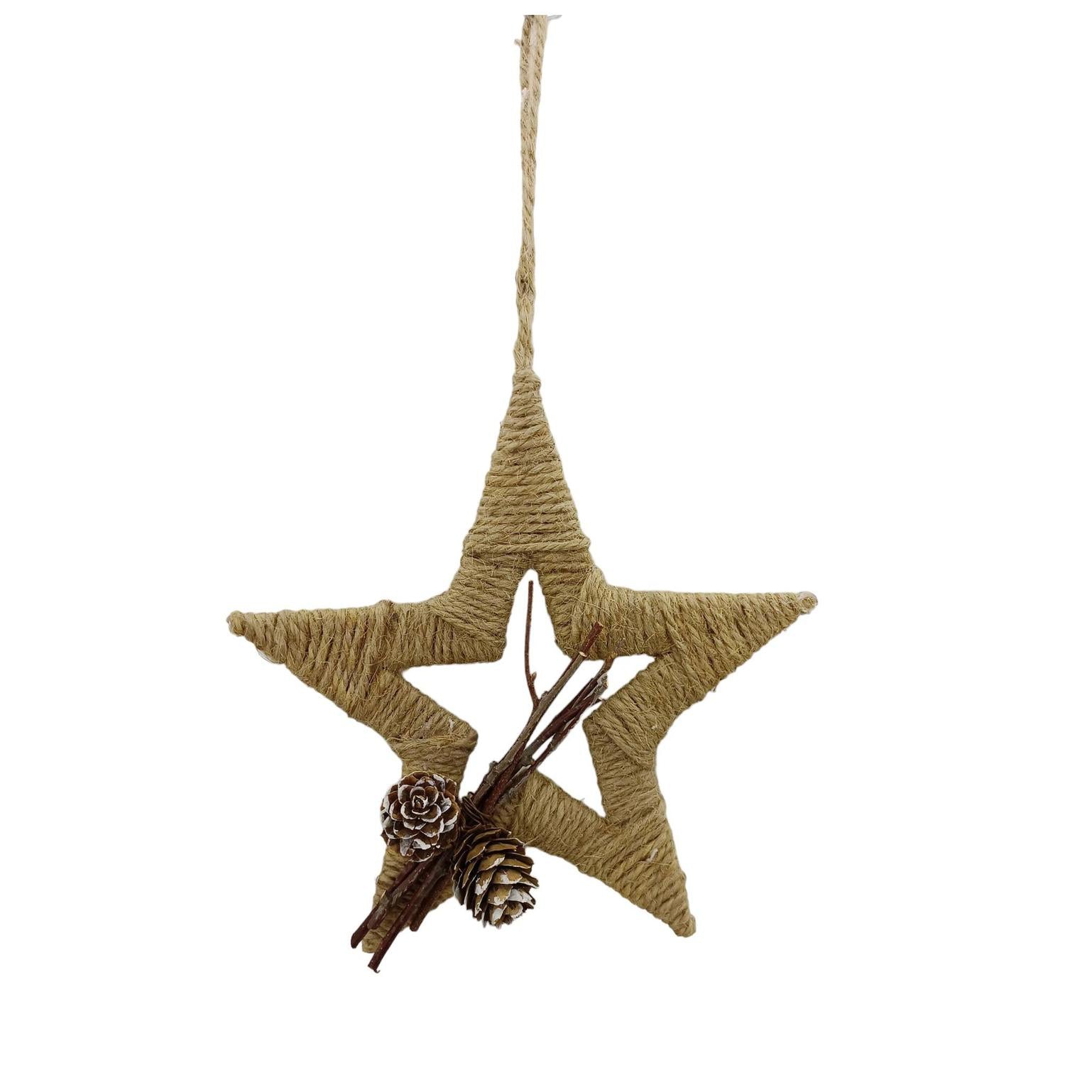 Colgante 20X21Cm Estrella Navidad   F241