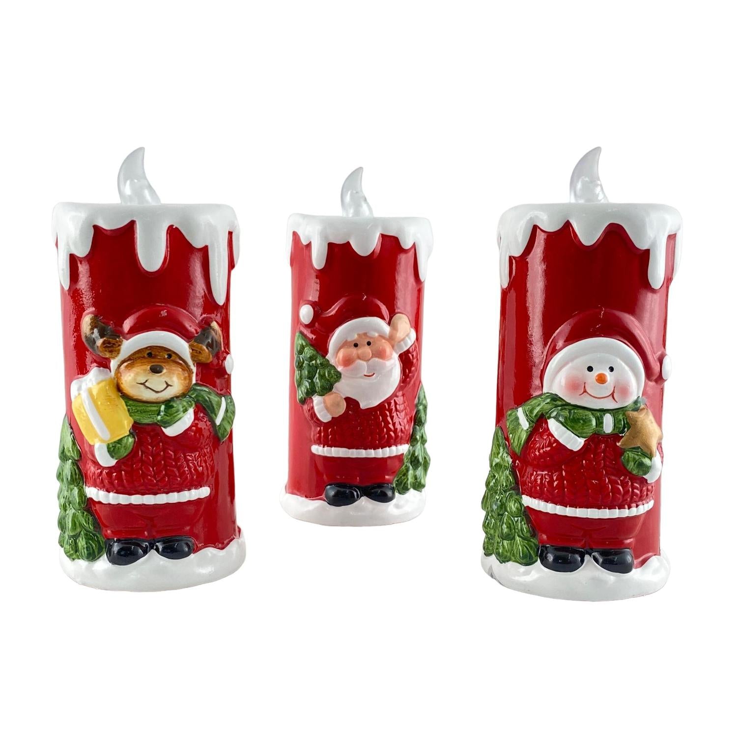 Santa Vela 6X15Cm Luz Navidad  F241