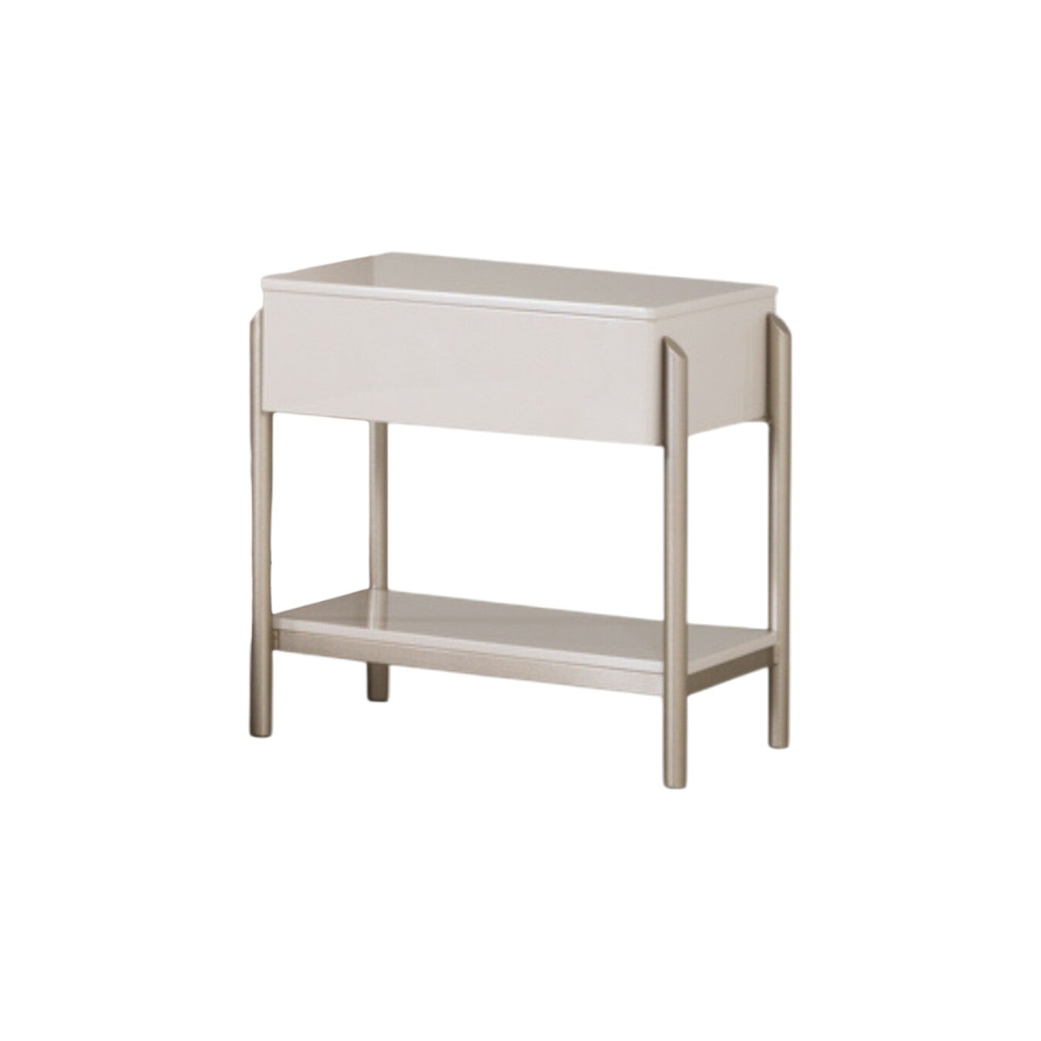 Mesa de Noche Lyon Champaña, Off White