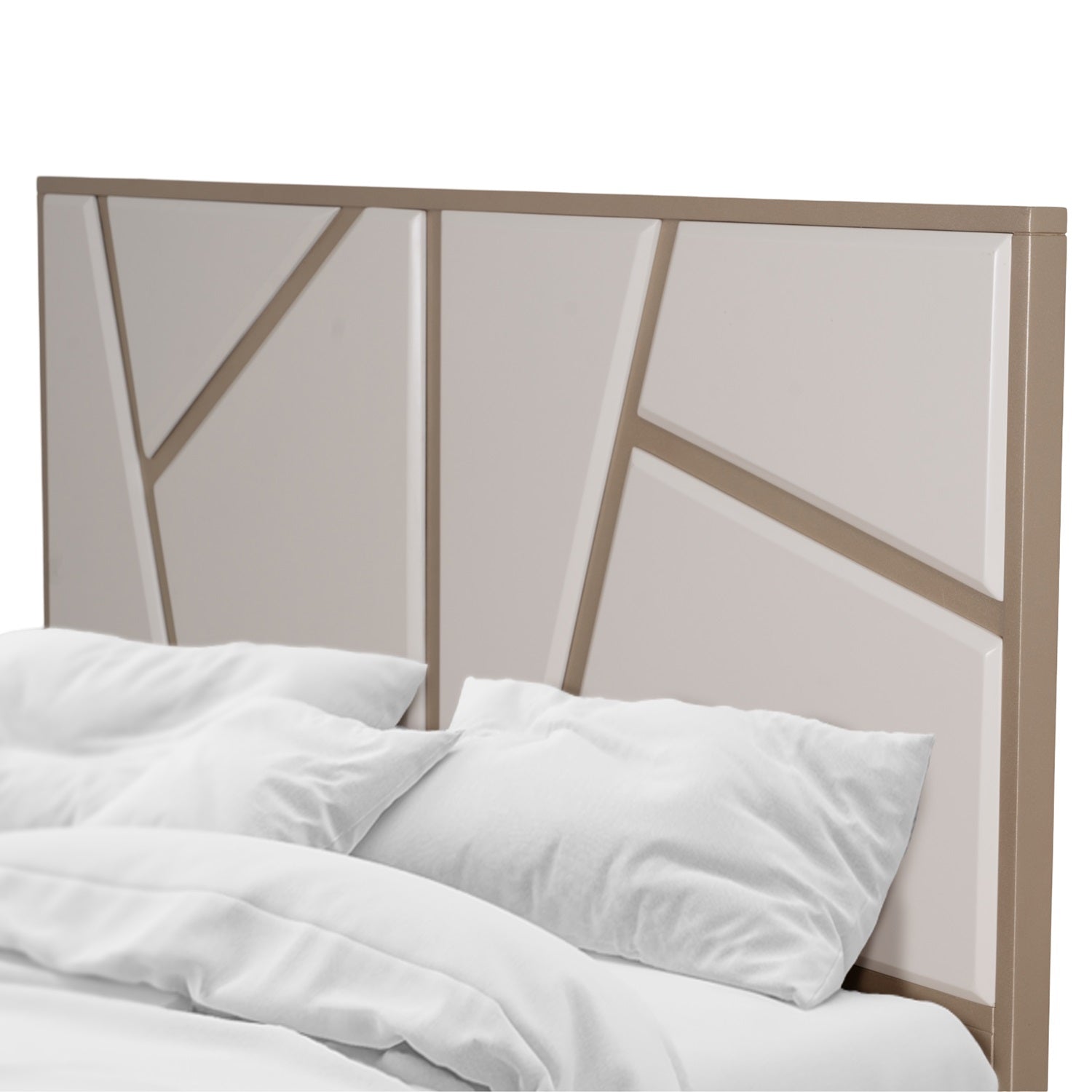 Cama Queen Rosbell Champaña, Off White